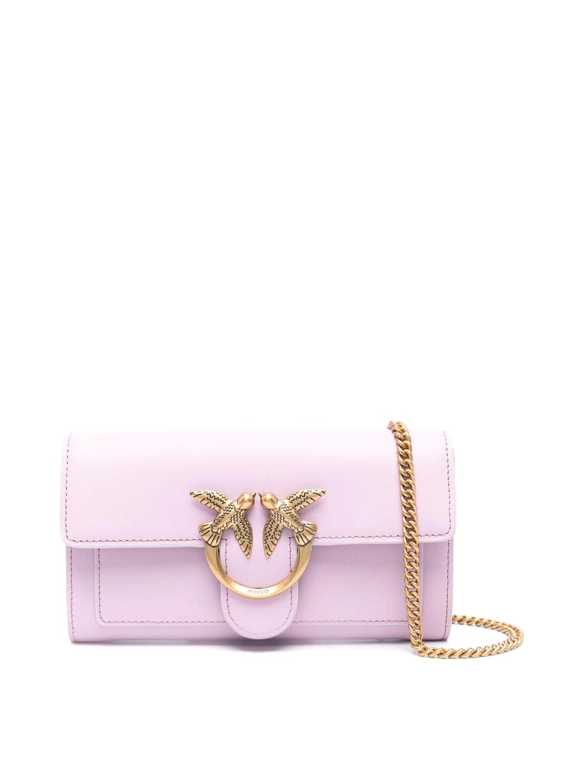 Shop Pinko Lilac 'love One' Wallet In Purple