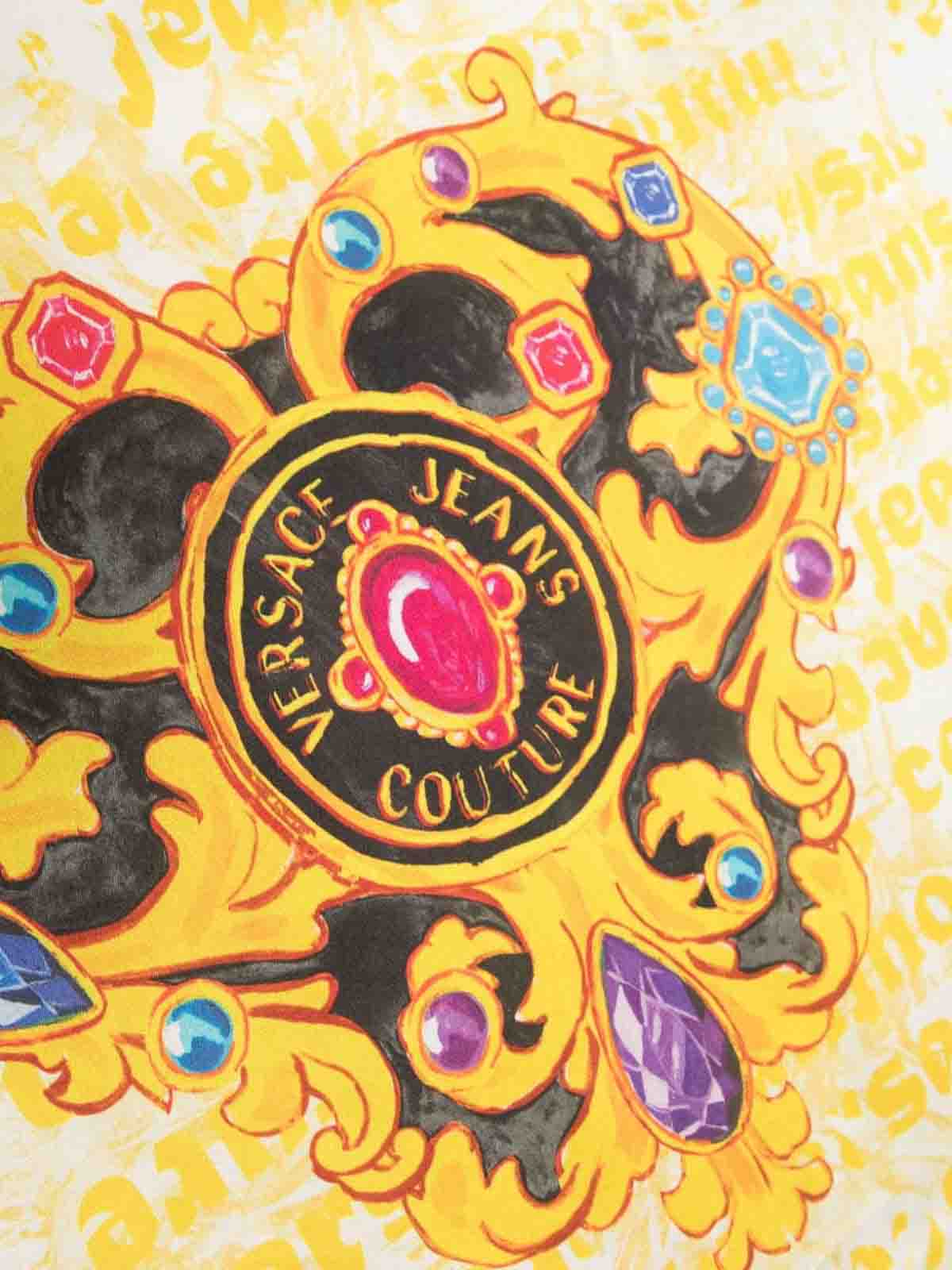 Shop Versace Jeans Couture Baroque Print Scarf In Multicolour