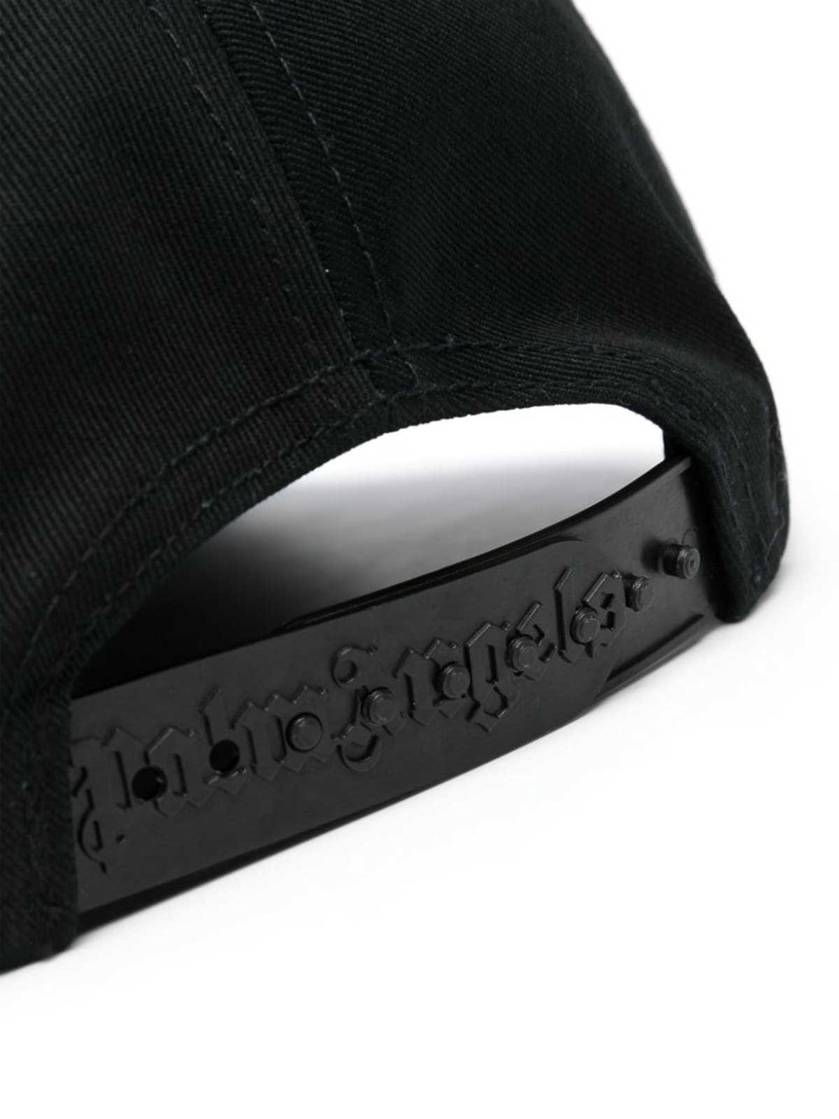 Shop Palm Angels Logo Embroidered Hat In Black