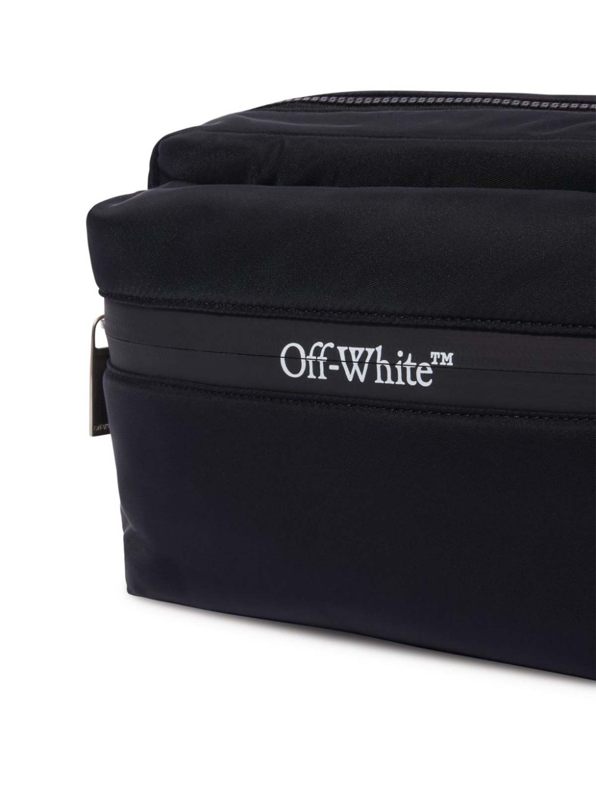 Shop Off-white Logo Print Shoulder Bag In Black