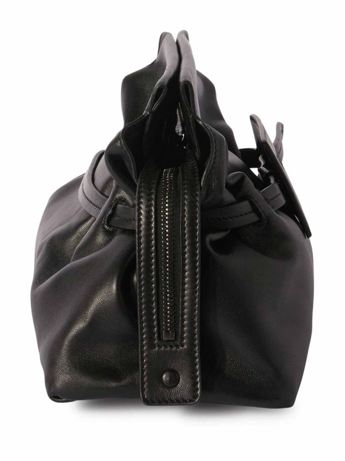 Shop Off-white Zip-tie Label Clutch Bag In Black