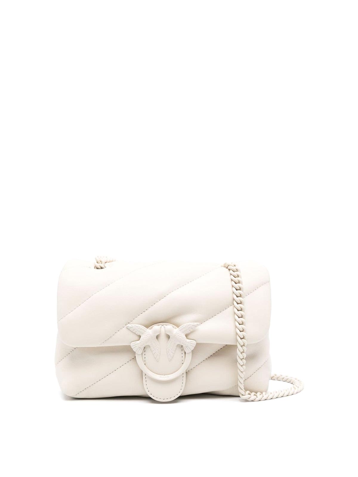 Shop Pinko Love Puff Mini Bag White Quilted Adjustable
