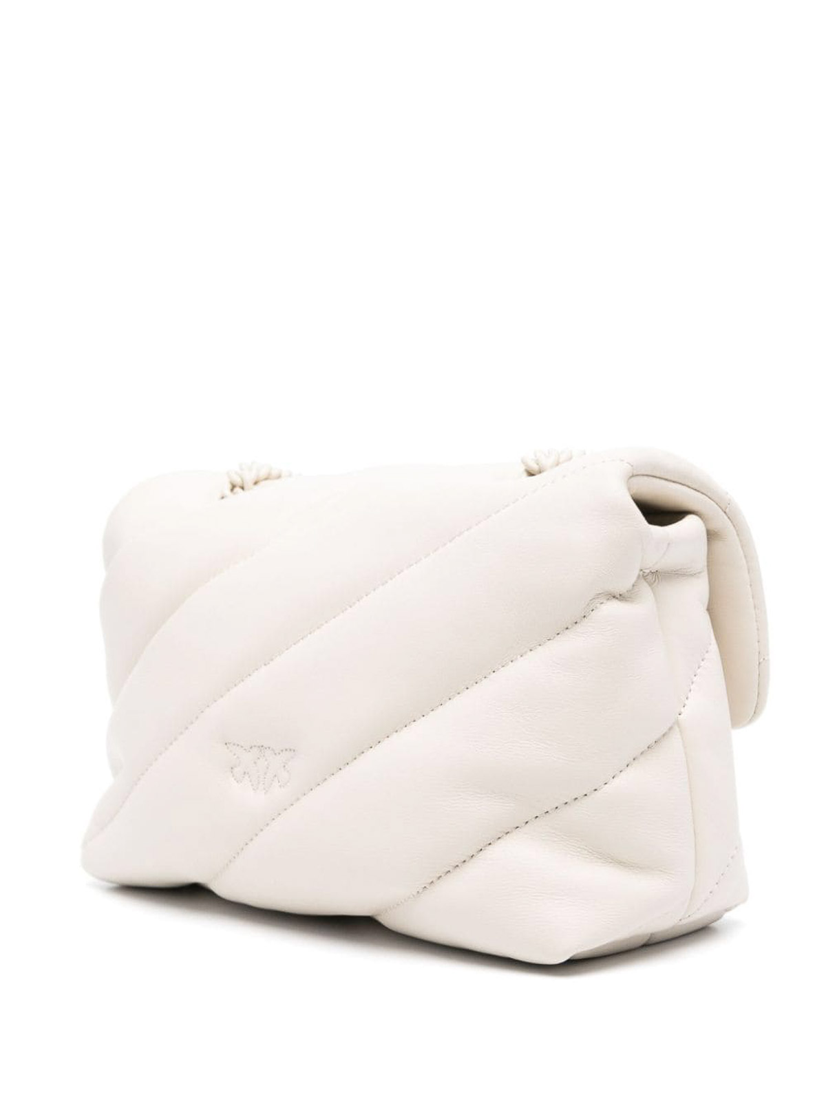 Shop Pinko Love Puff Mini Bag White Quilted Adjustable