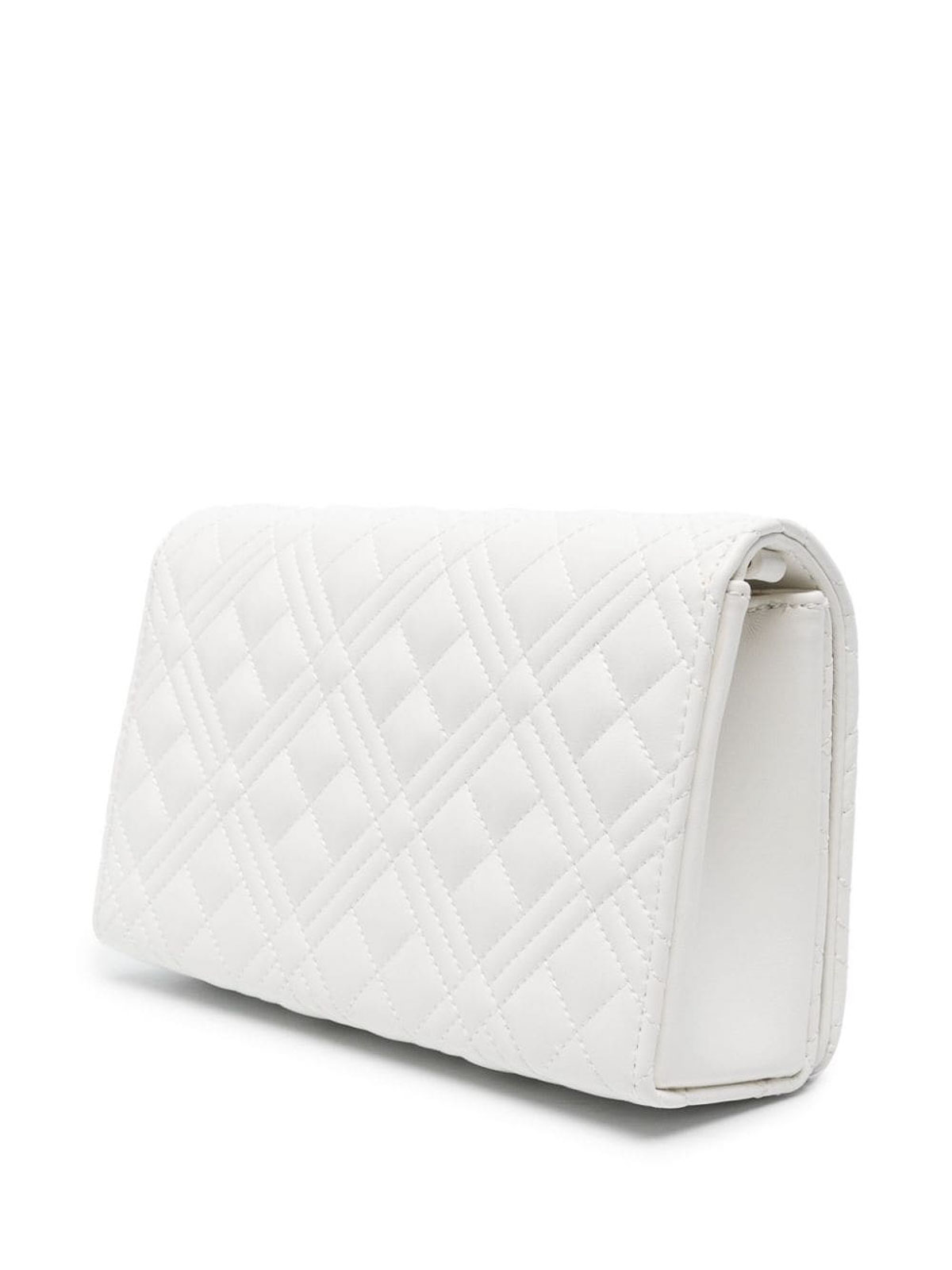 Shop Moschino White Logo Bag