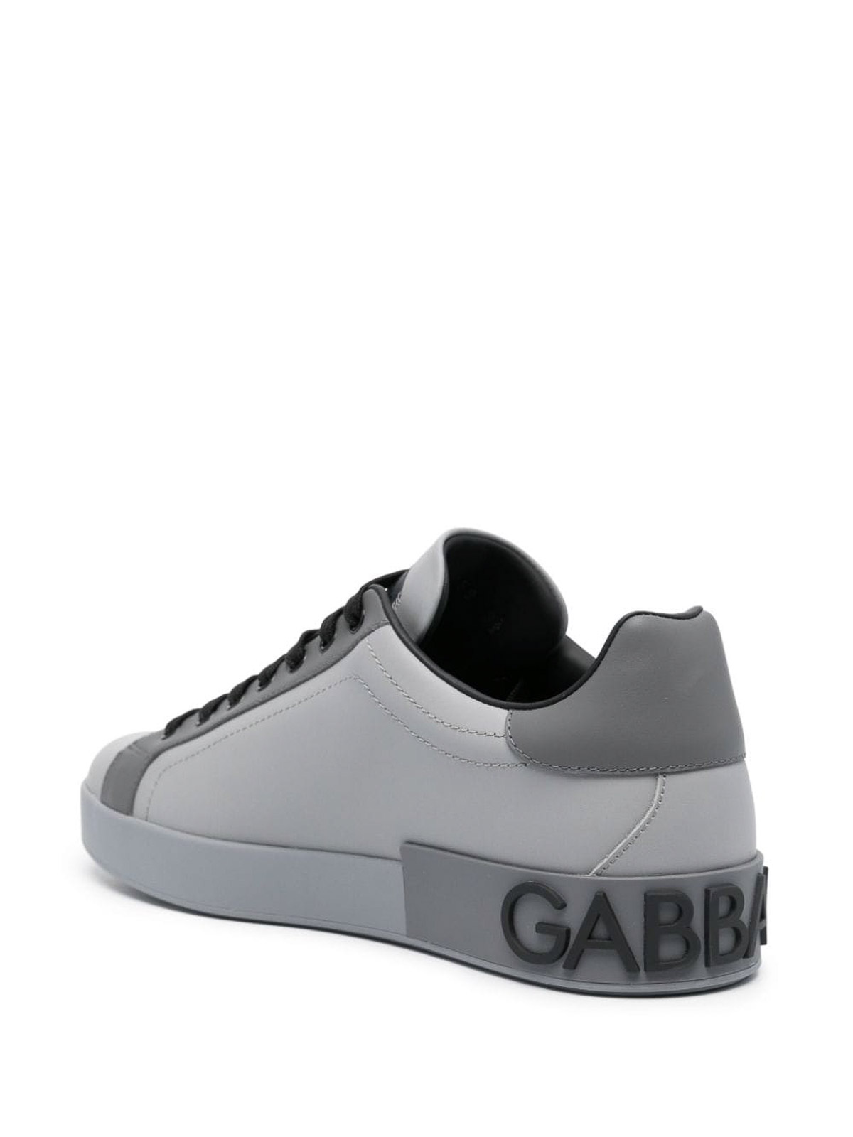 Dolce & Gabbana Sneakers portofino grey paneled embossed