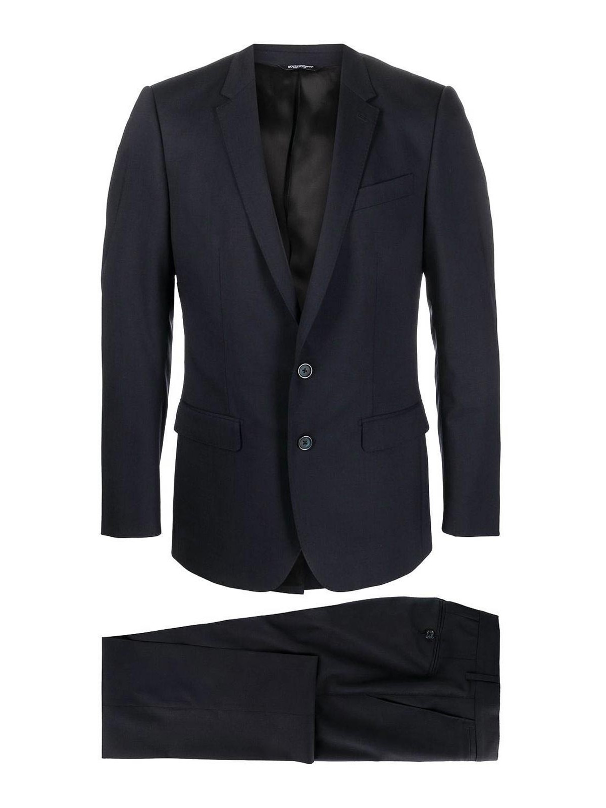 Shop Dolce & Gabbana Dg Essentials Single-breasted Suit In Blue