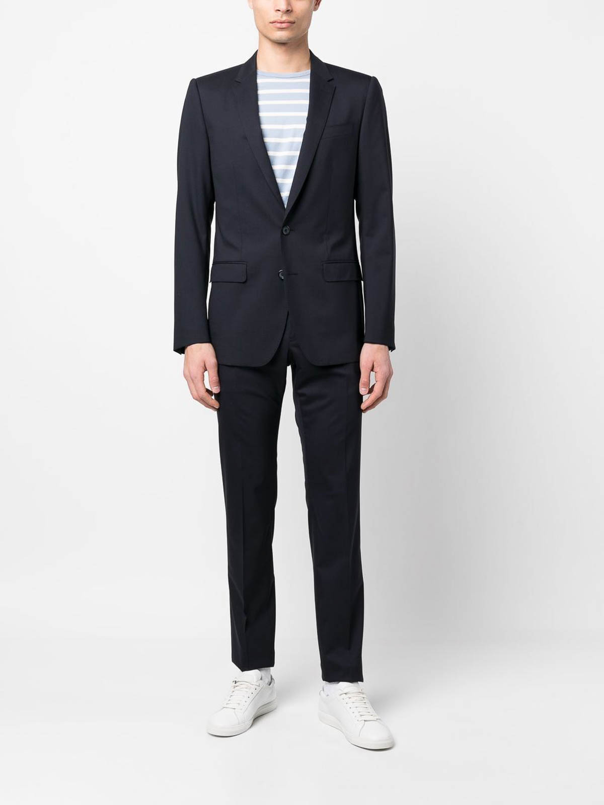 Shop Dolce & Gabbana Dg Essentials Single-breasted Suit In Blue