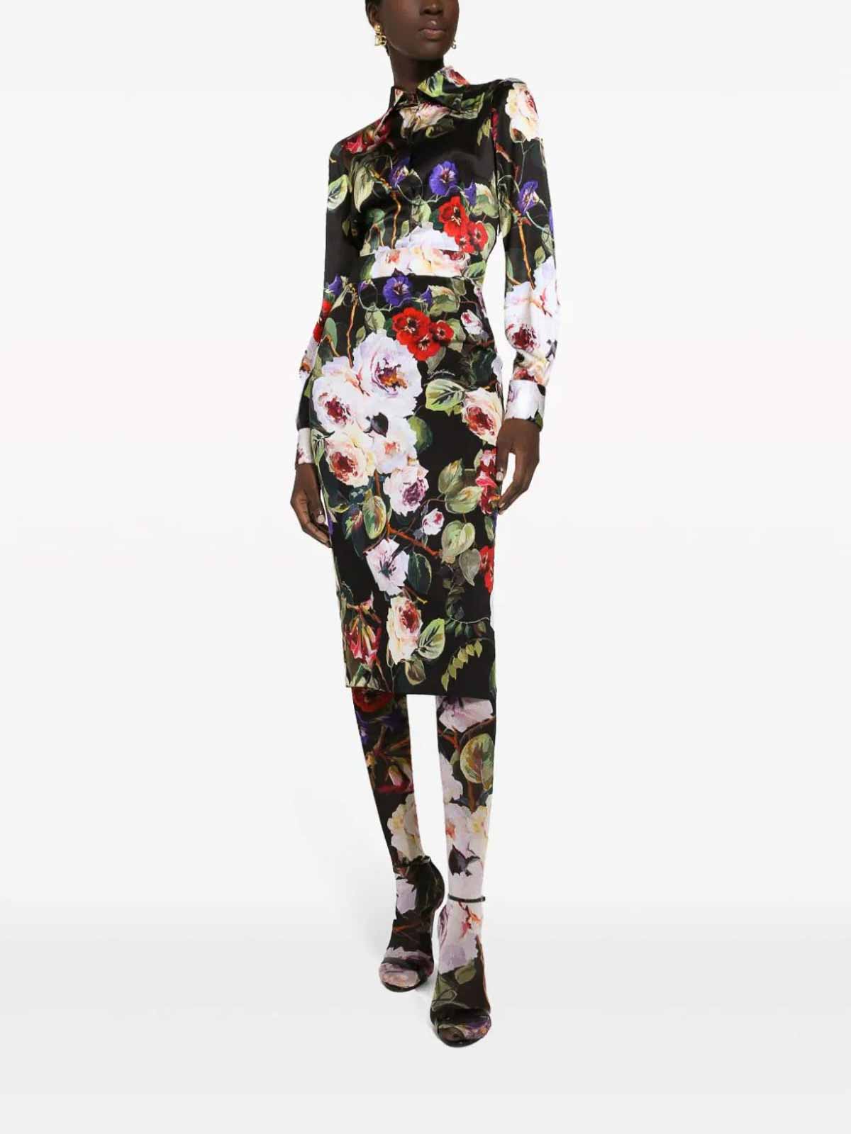 Shop Dolce & Gabbana Falda Semilarga - Multicolor In Multicolour