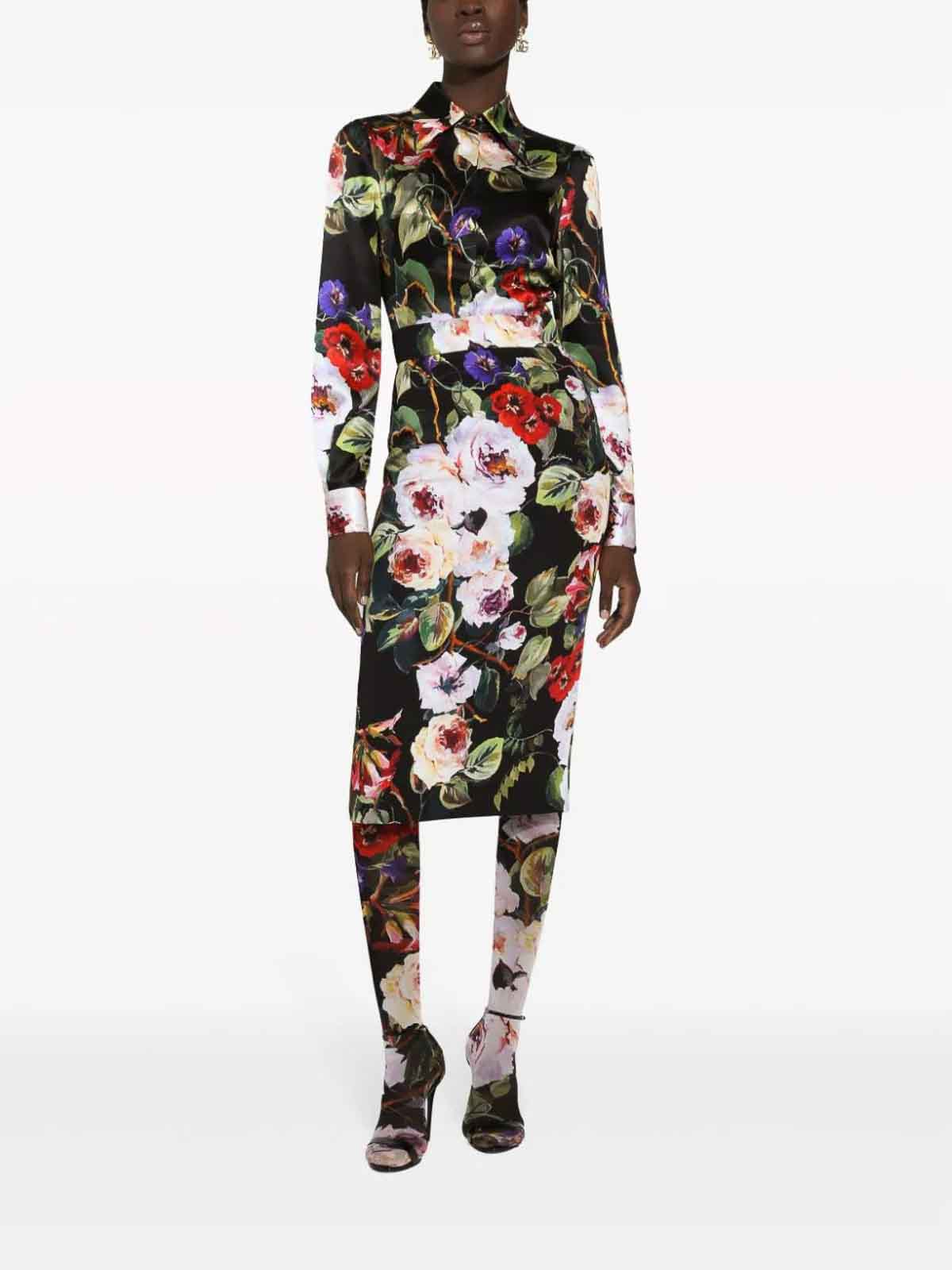 Shop Dolce & Gabbana Falda Semilarga - Multicolor In Multicolour