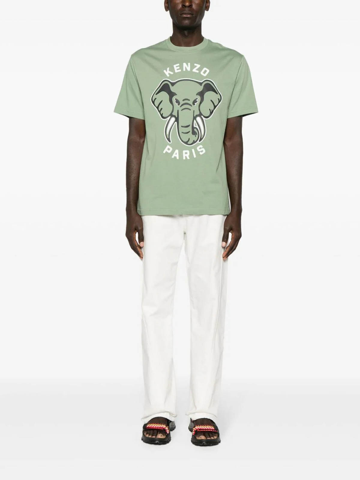 Kenzo Elephant T-Shirt - Beige - Men|FE55TS1894SG47 | thebs.com