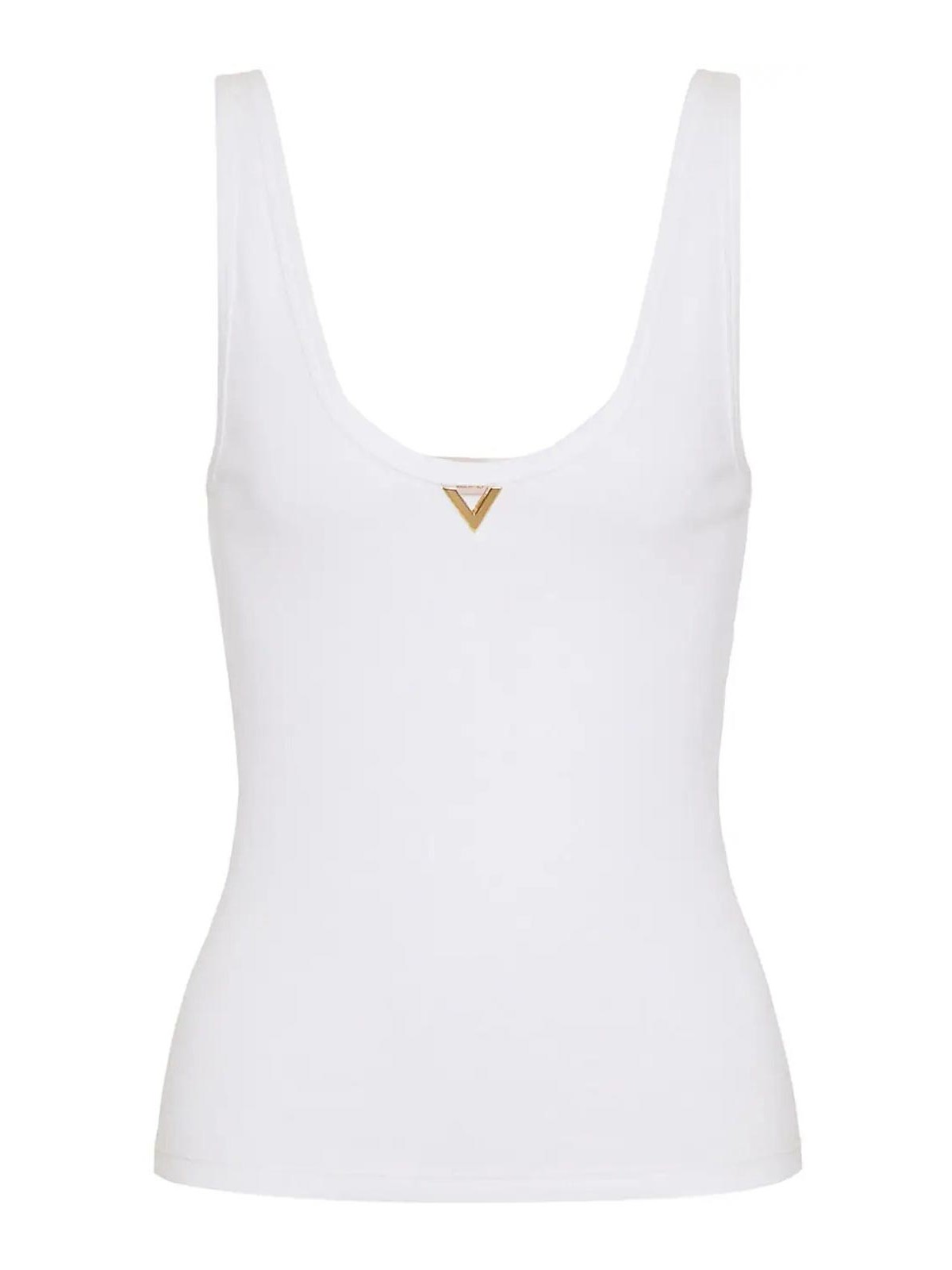 Shop Valentino Tank Top In White