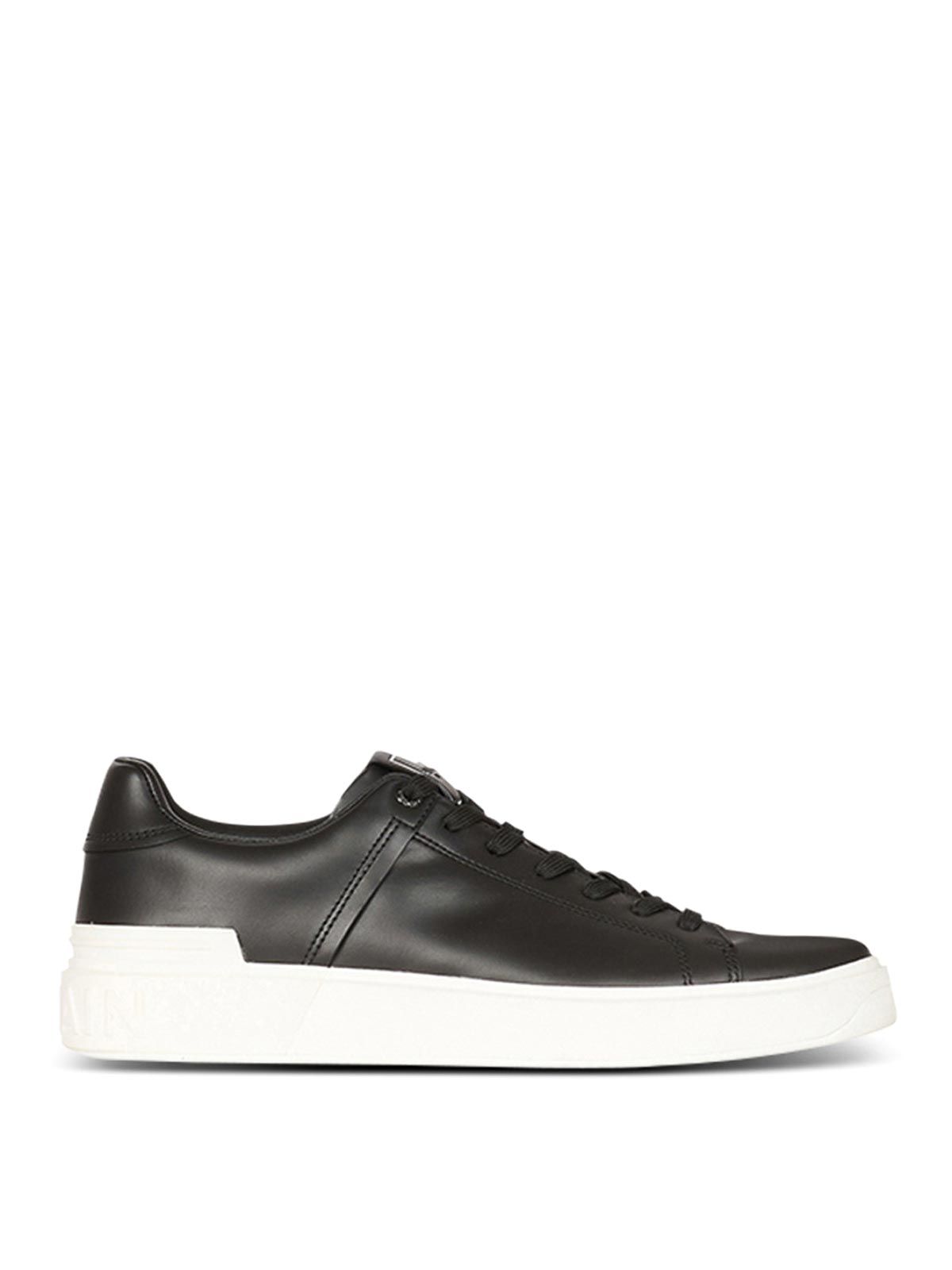 Shop Balmain B-court Low Top Sneaker In Black