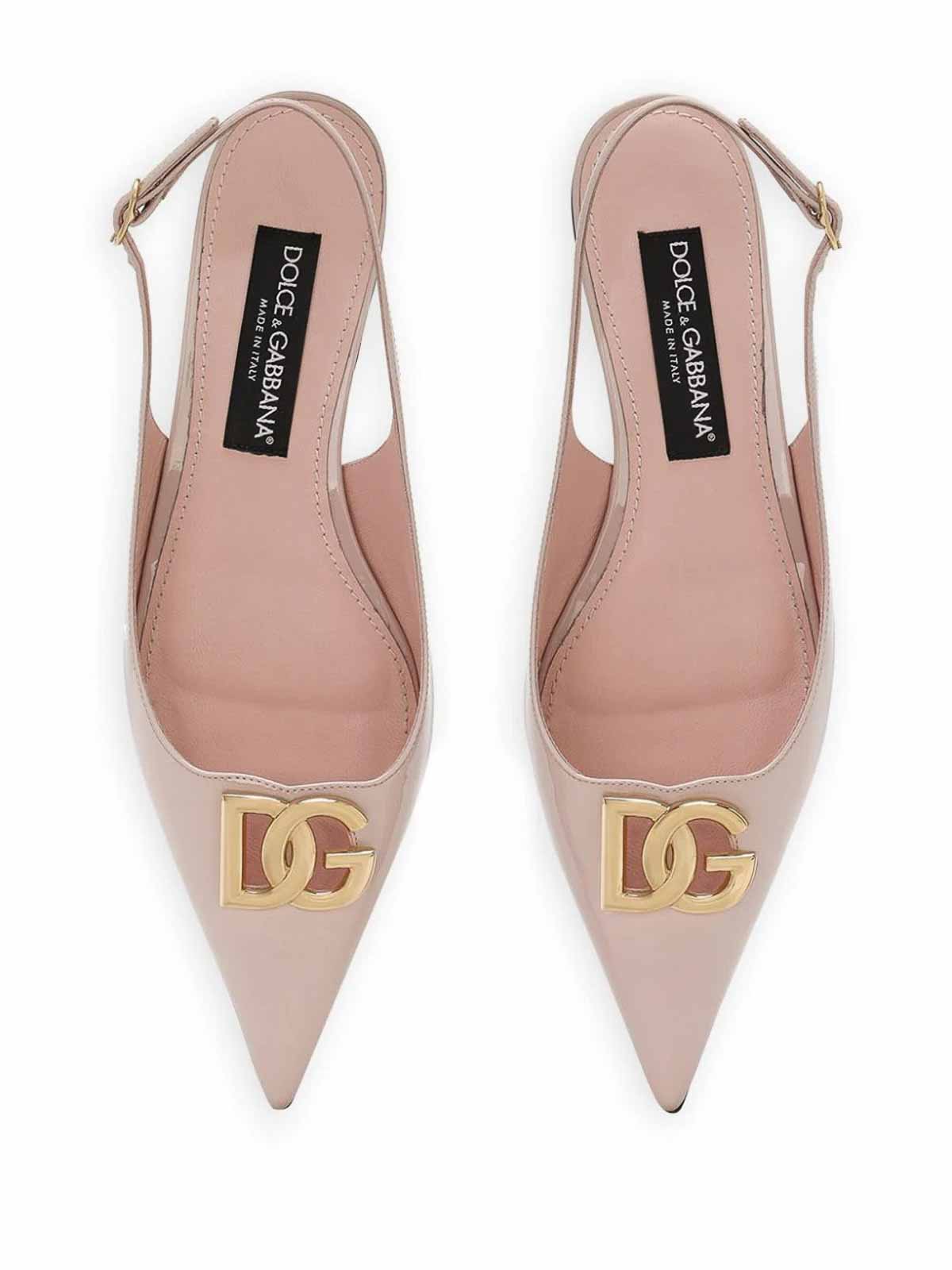 Shop Dolce & Gabbana Polished Slingback Ballerina Shoes In Pink