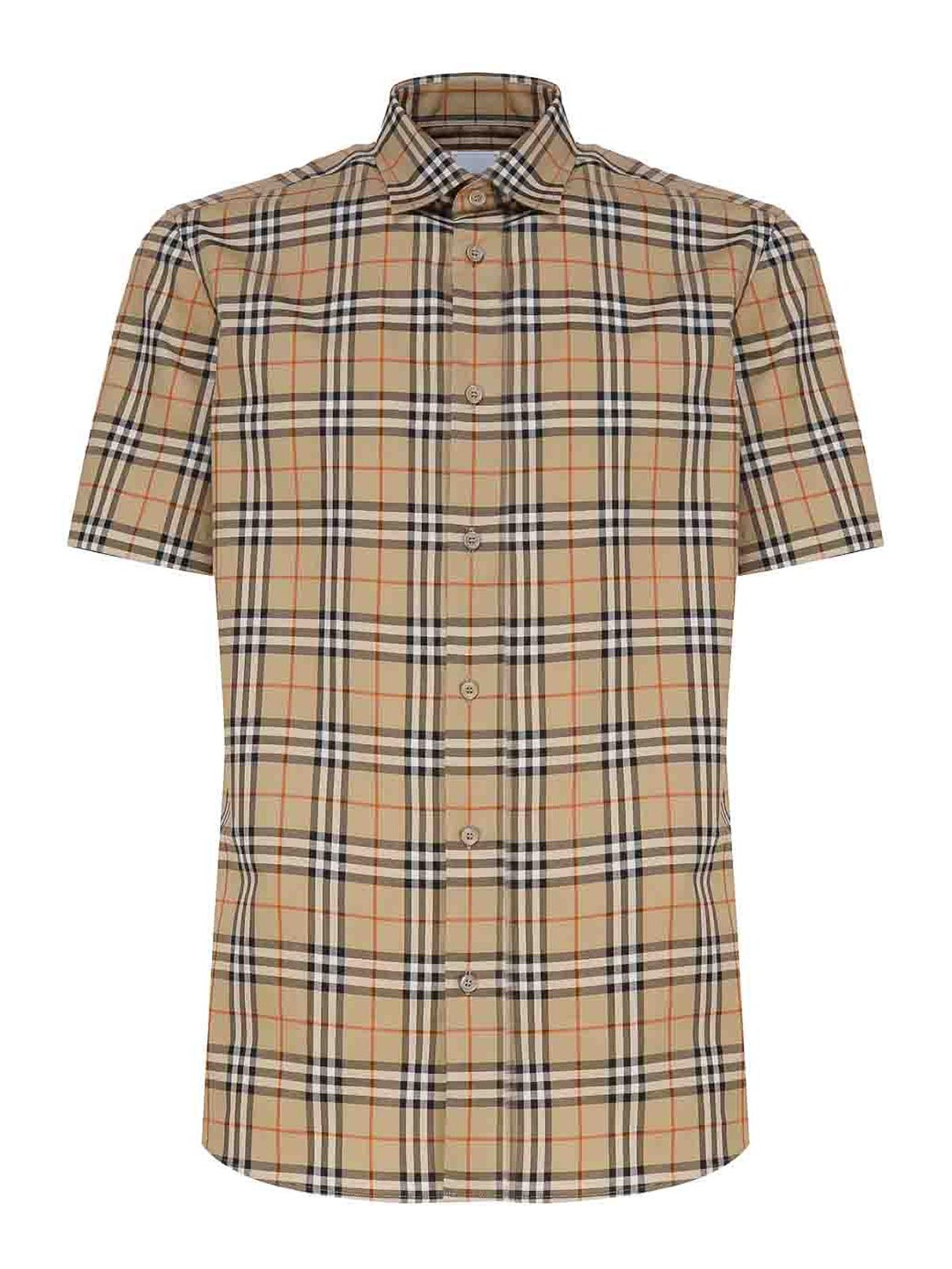 Shop Burberry Vintage Check Shirt In Cotton In Black