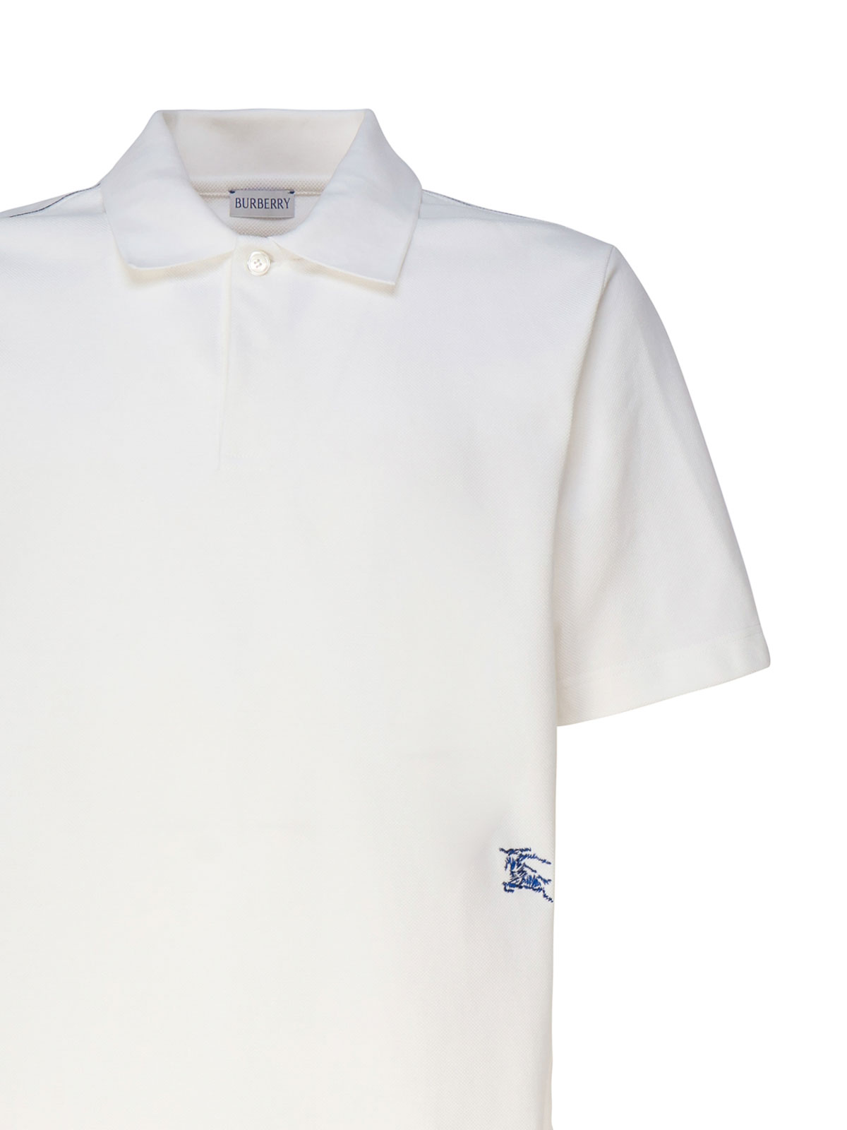 Shop Burberry Cotton Polo Shirt In Grey