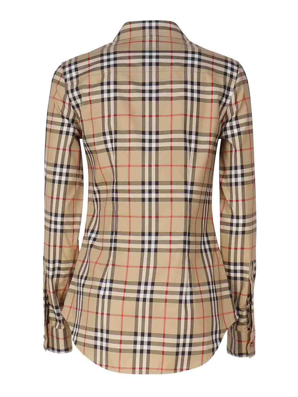 Shop Burberry Shirt With Vintage Check Pattern In Beige