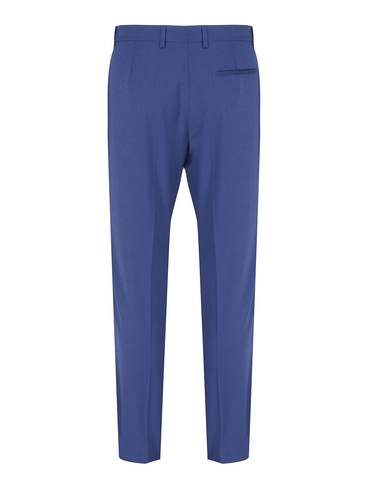 Shop Calvin Klein Elegant Wool Blended Trousers In Blue