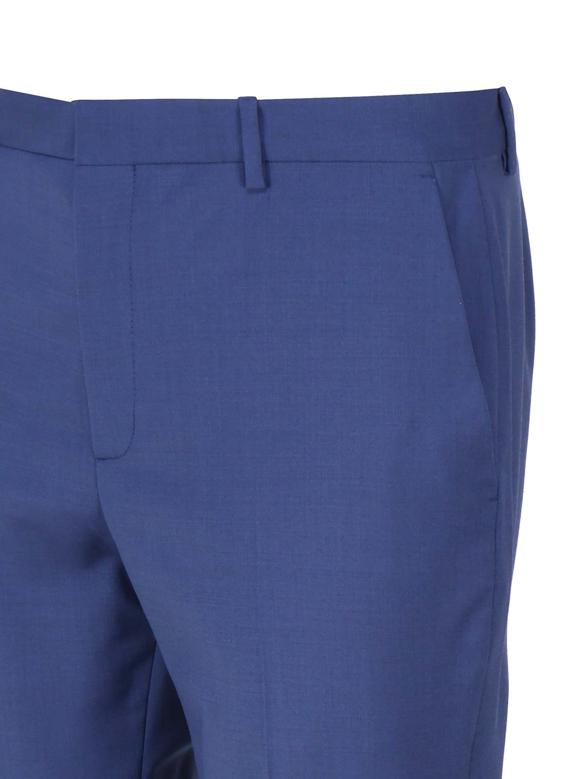 Shop Calvin Klein Elegant Wool Blended Trousers In Blue
