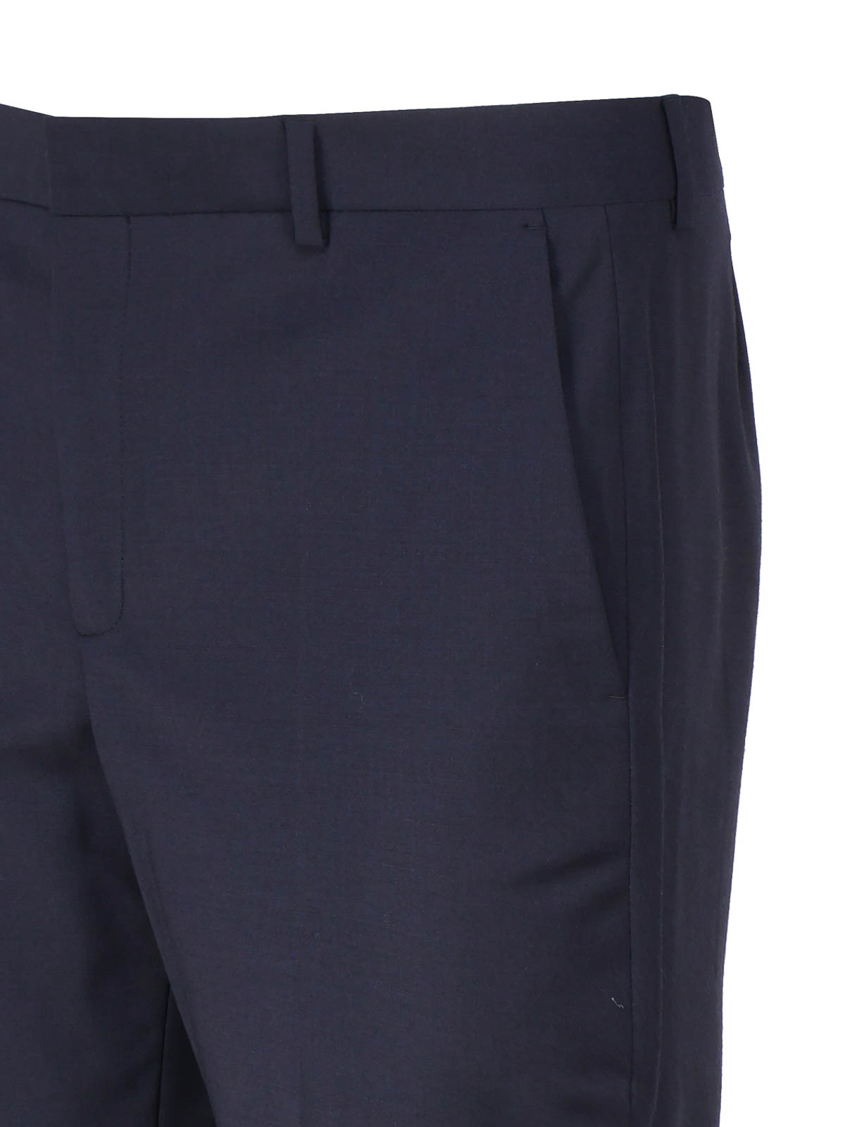 Shop Calvin Klein Elegant Wool Blend Trousers In Blue
