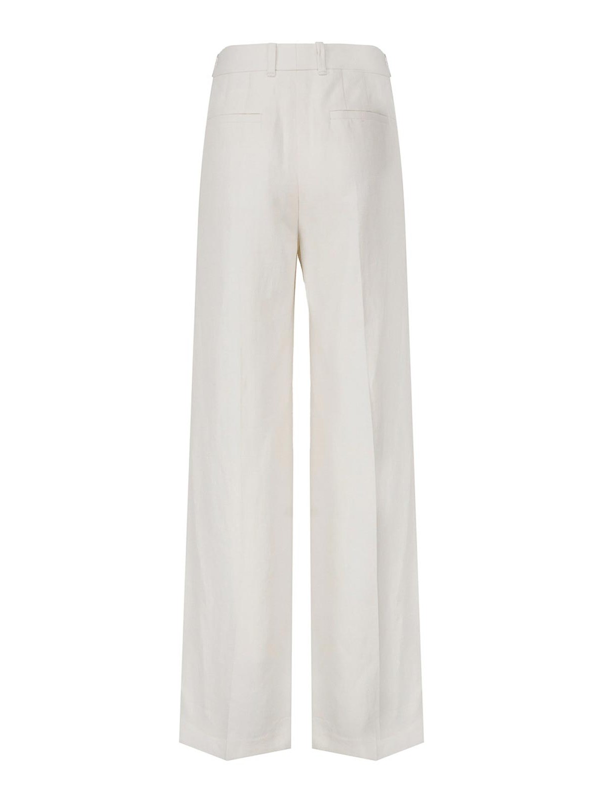 Shop Chloé Low-waisted Flared Trousers In White