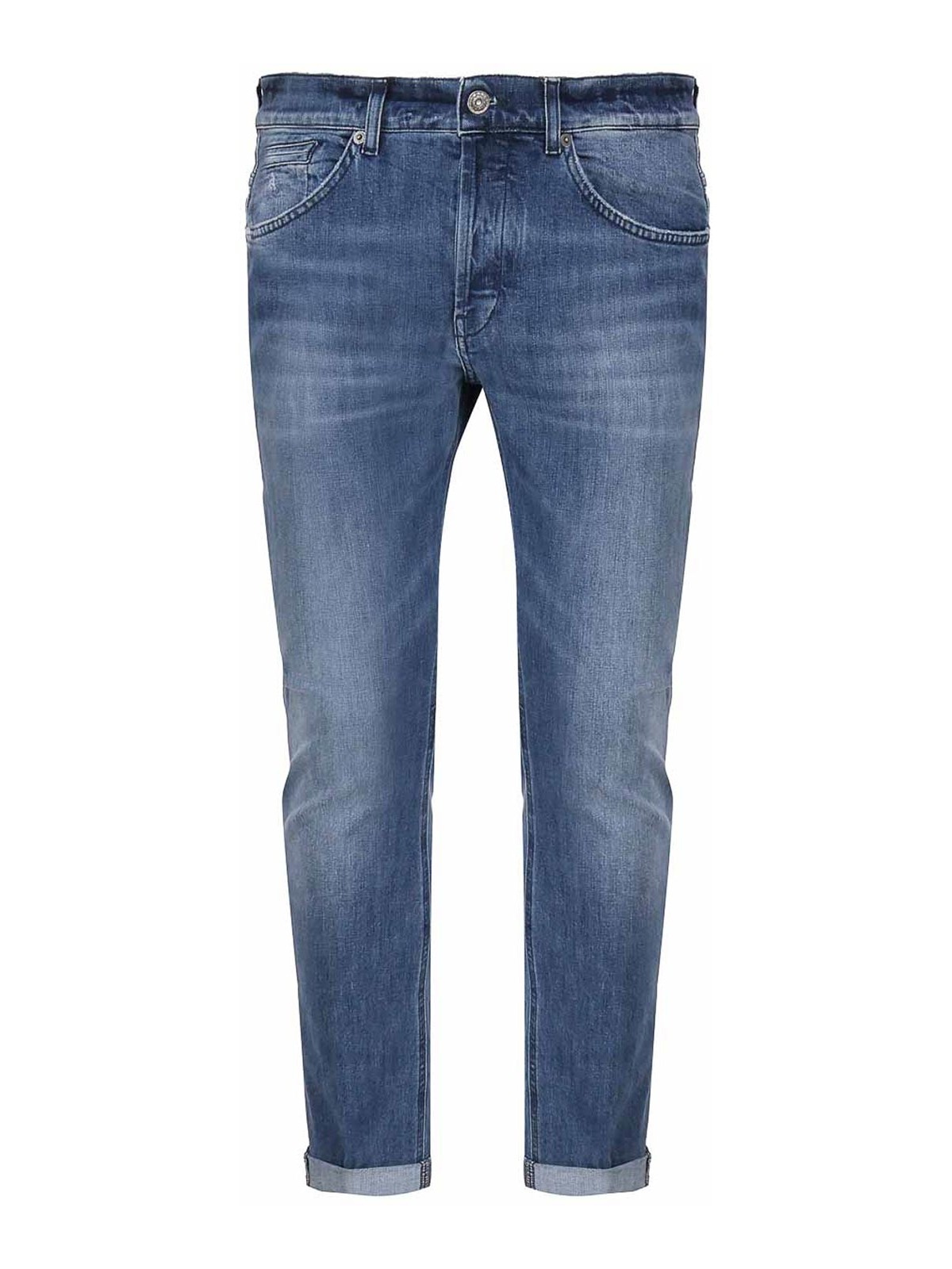 Dondup Jeans With Washed Effect Design In Blue