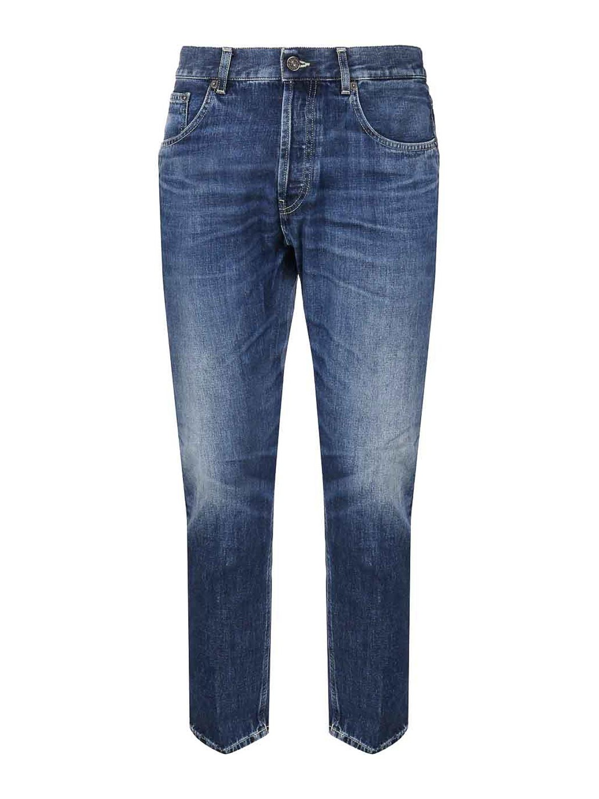 Shop Dondup Jeans 5 Pockets In Cotton In Blue