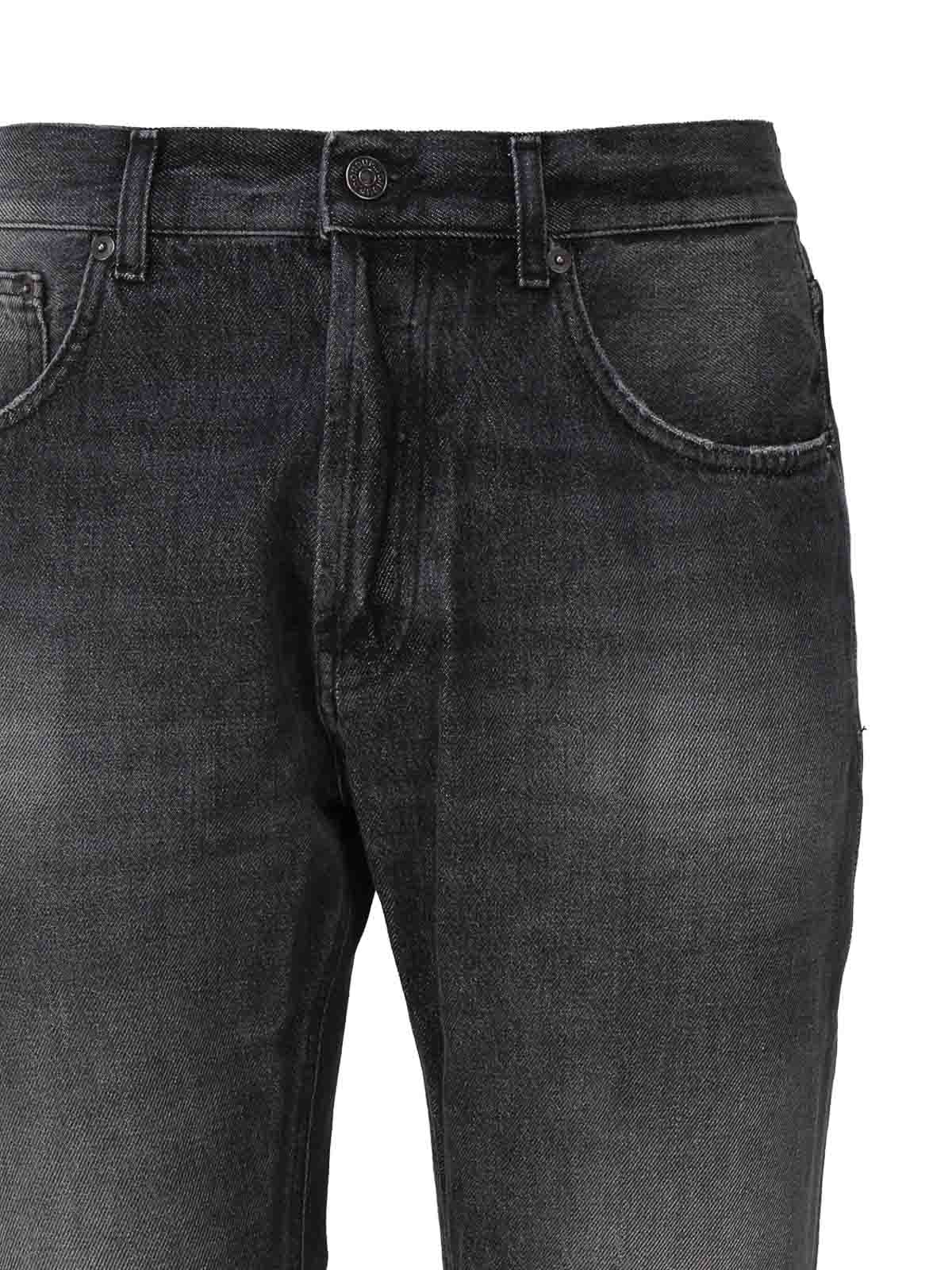 Shop Dondup Denim Cotoon Five Pockets Jeans In Black