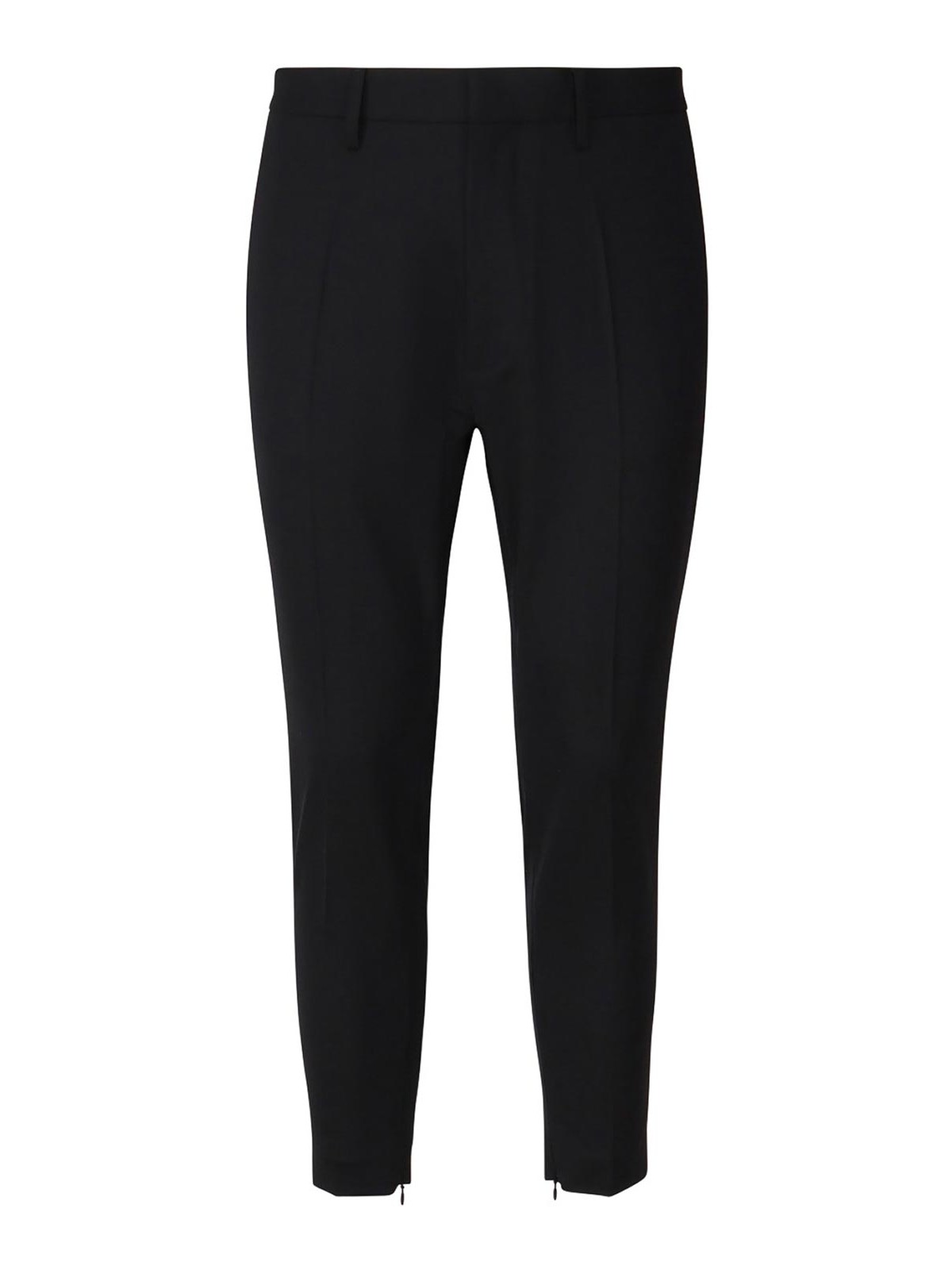 Dsquared2 Stretch Wool Blend Trousers In Black