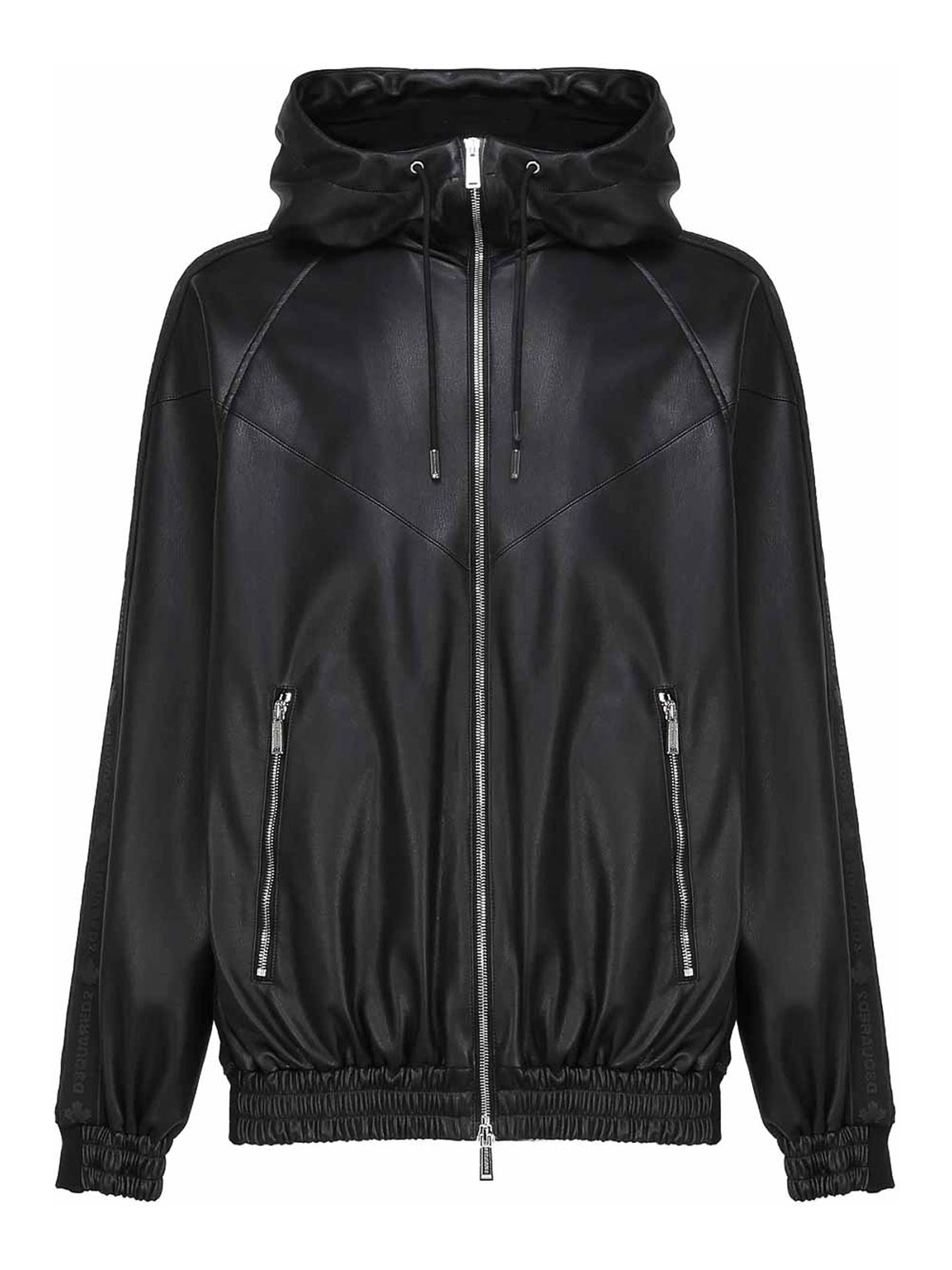 Dsquared2 Windproof Jacket With Integrated Hood In Black