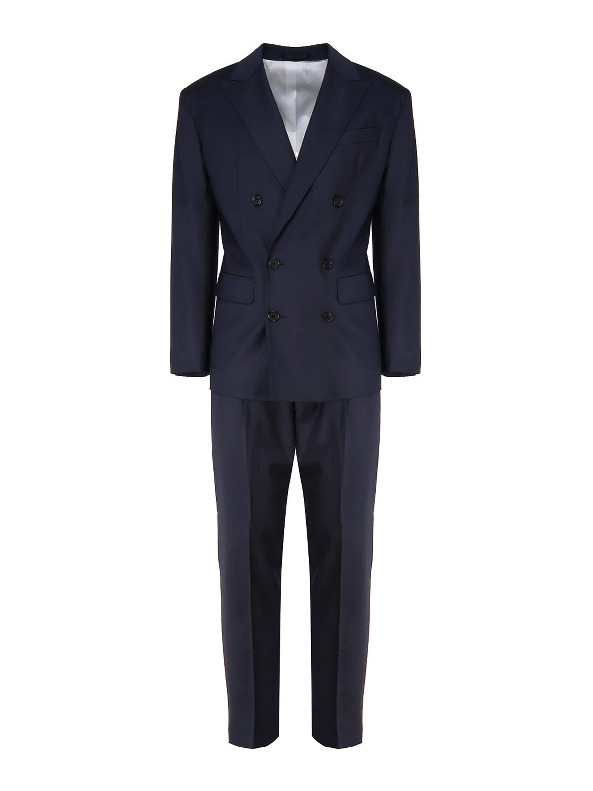 Shop Dsquared2 Stretch Combed Suit In Blue