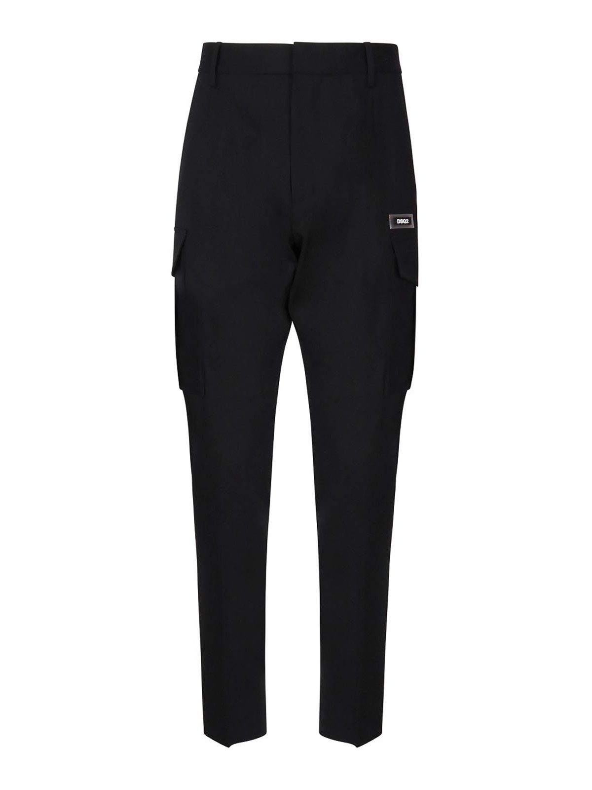 Dsquared2 Tapered Utility Trousers In Black