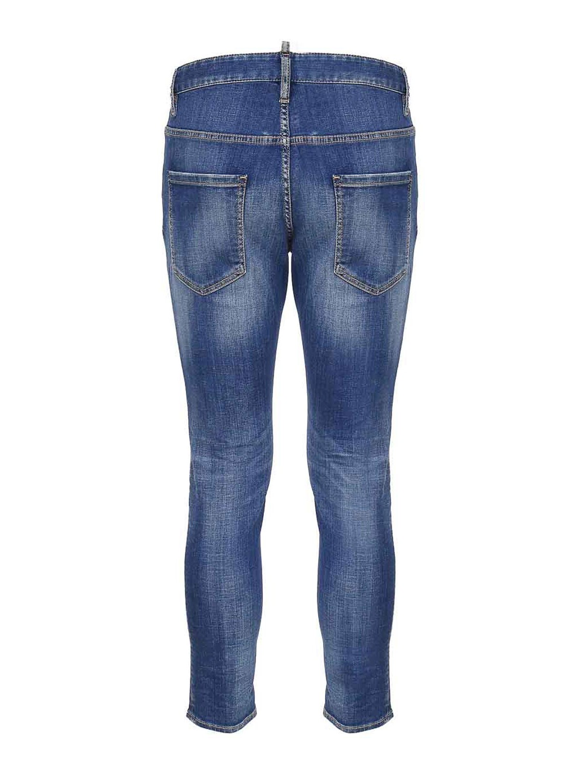 Shop Dsquared2 Five Pockets Jeans In Cotton Denim In Blue