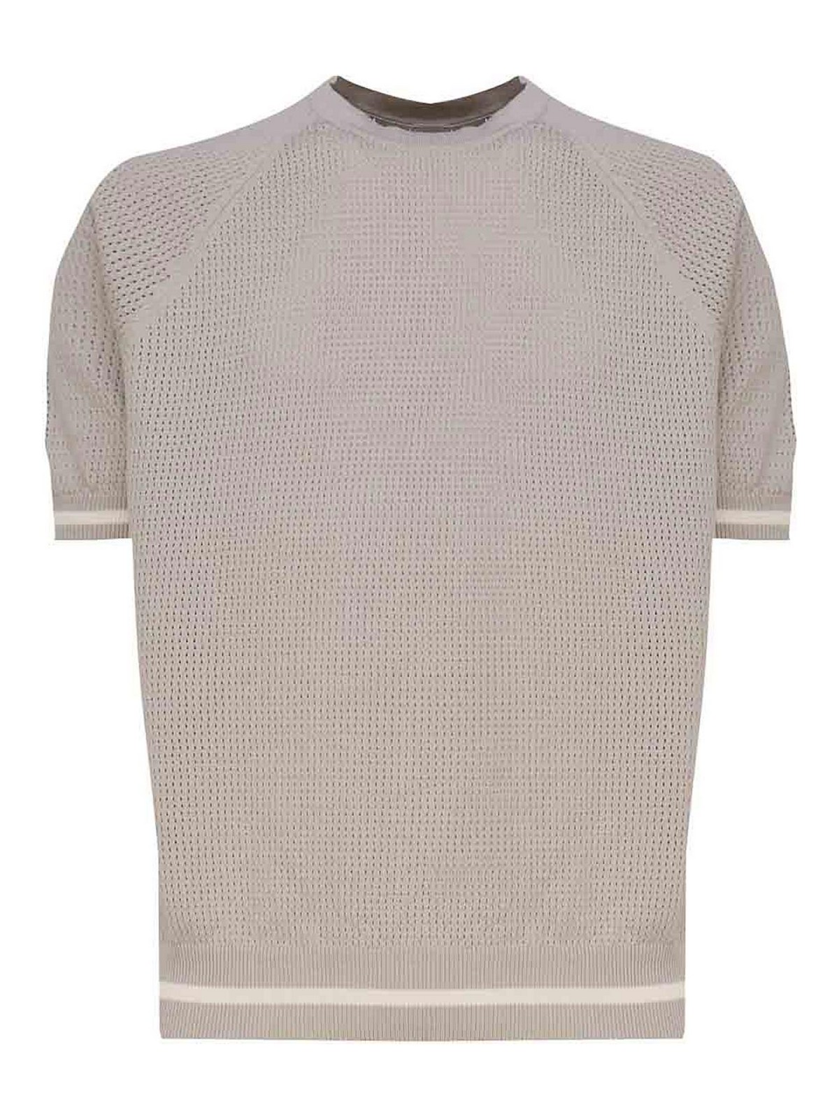 Shop Eleventy Beige Knitted Top