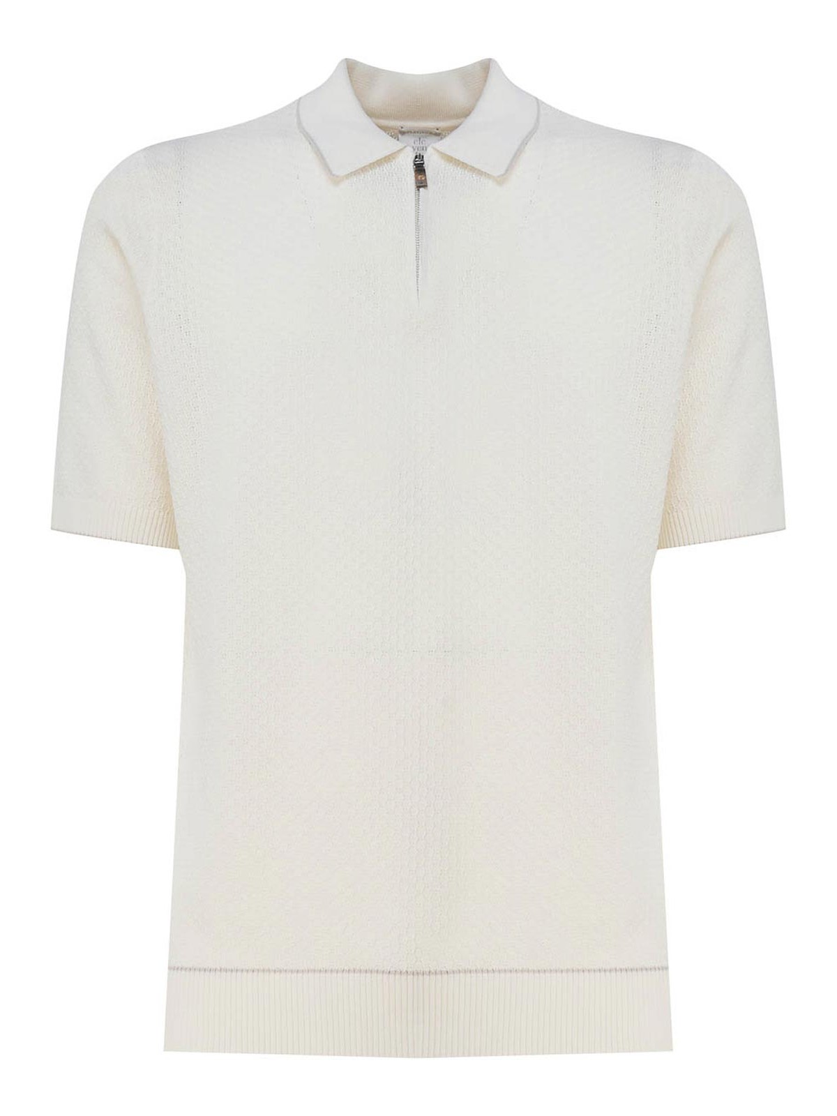 Eleventy Short-sleeved Polo Shirt In White