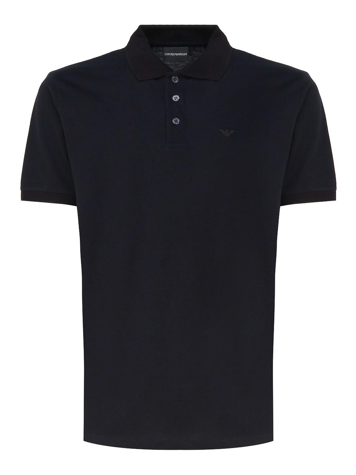 Shop Emporio Armani Polo T-shirt In Cotton In Blue
