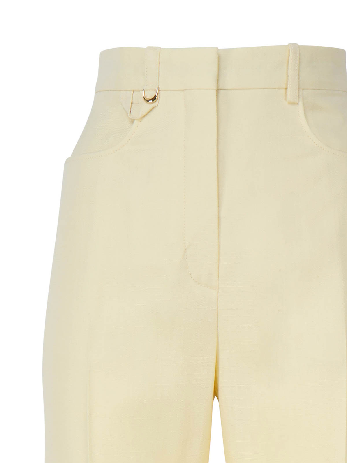 Shop Jacquemus Le Pantalon Sauge Flared Trousers In Yellow