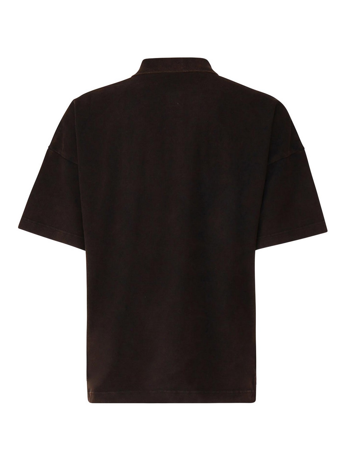 Shop Jw Anderson Polo Shirt With Anchor Embroidery In Brown