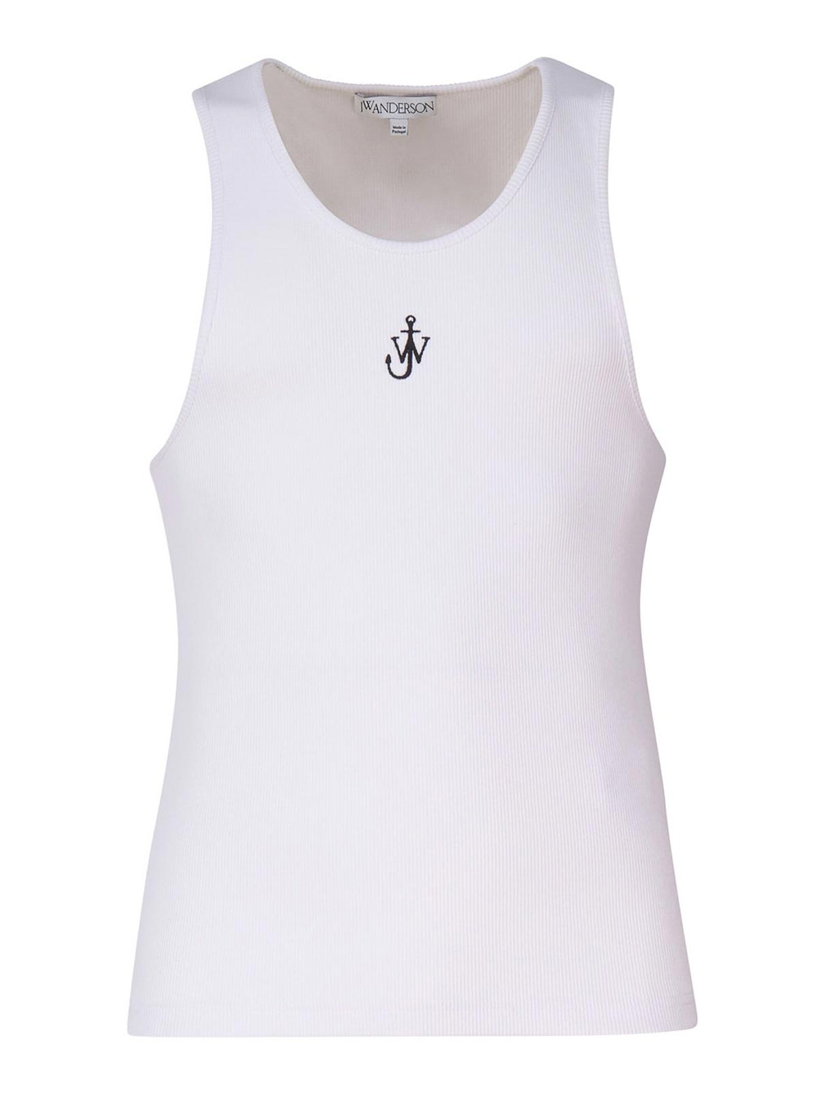 Shop Jw Anderson Anchor Tank Top With Embroidery In White
