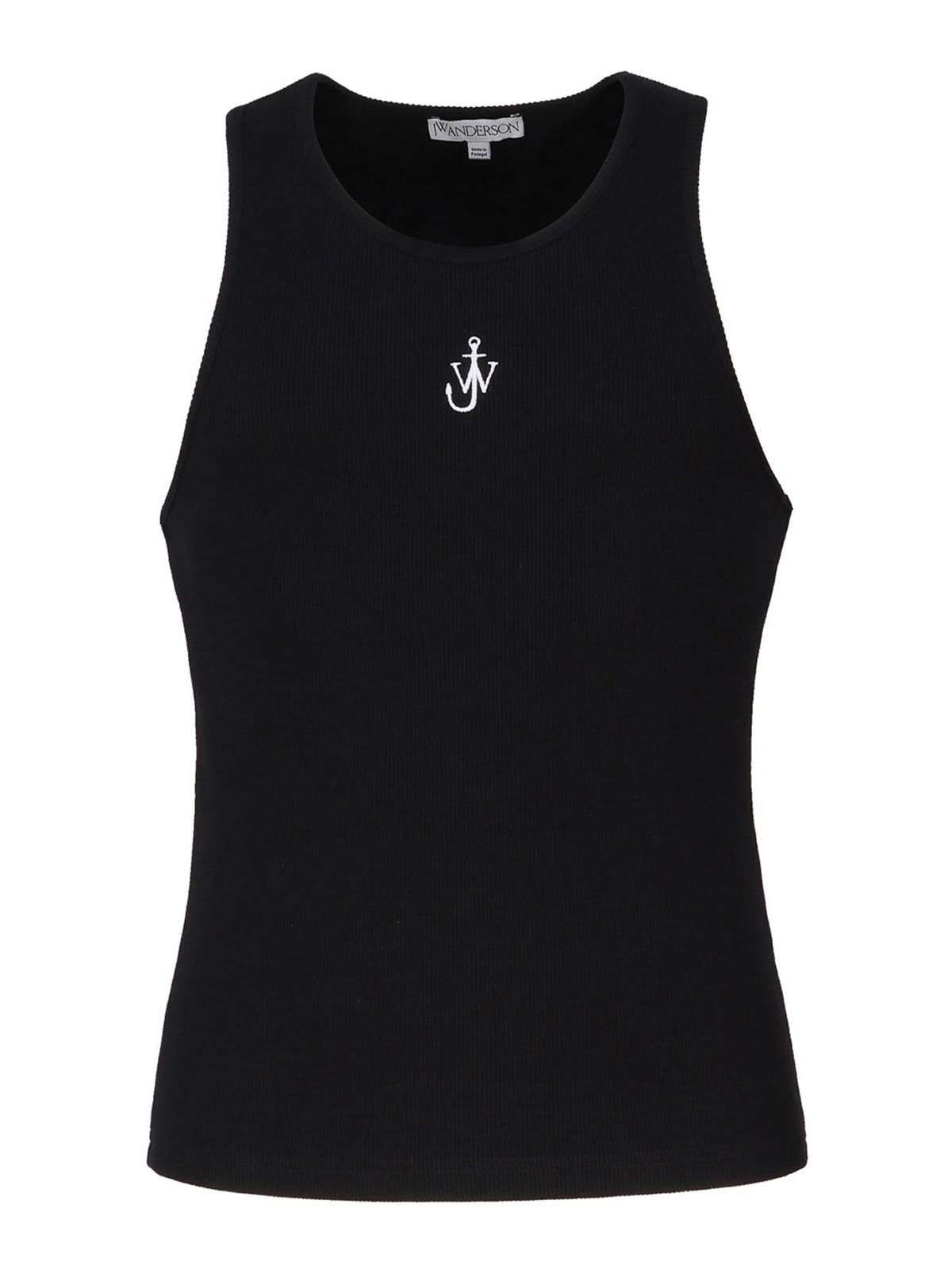 Jw Anderson Anchor Tank Top With Embroidery In Black