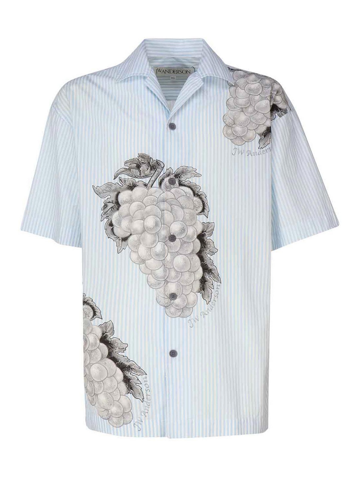 Shop Jw Anderson Shirt With Print In Blue