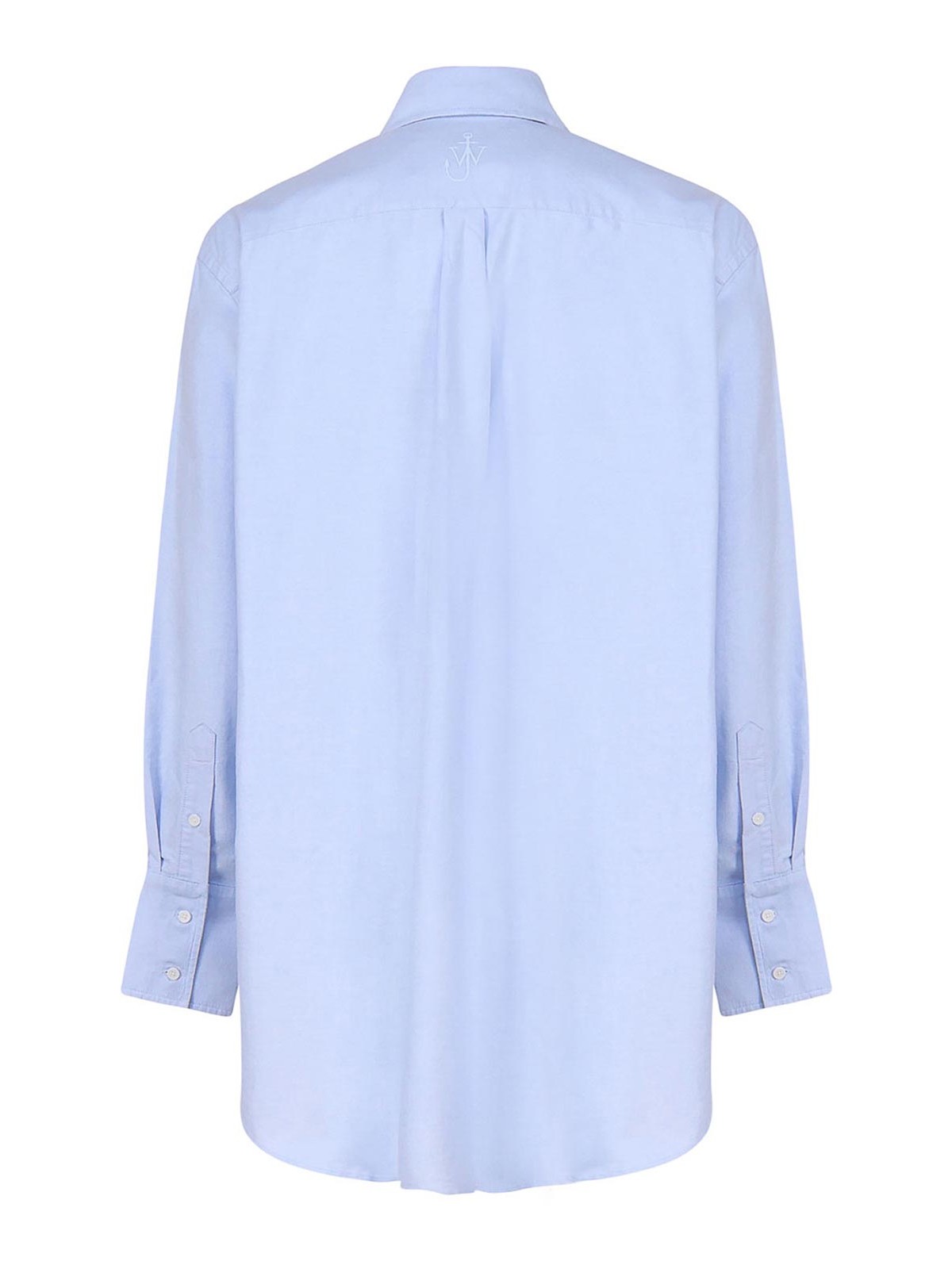 Shop Jw Anderson Shirt With Anchor Embroidery In Blue