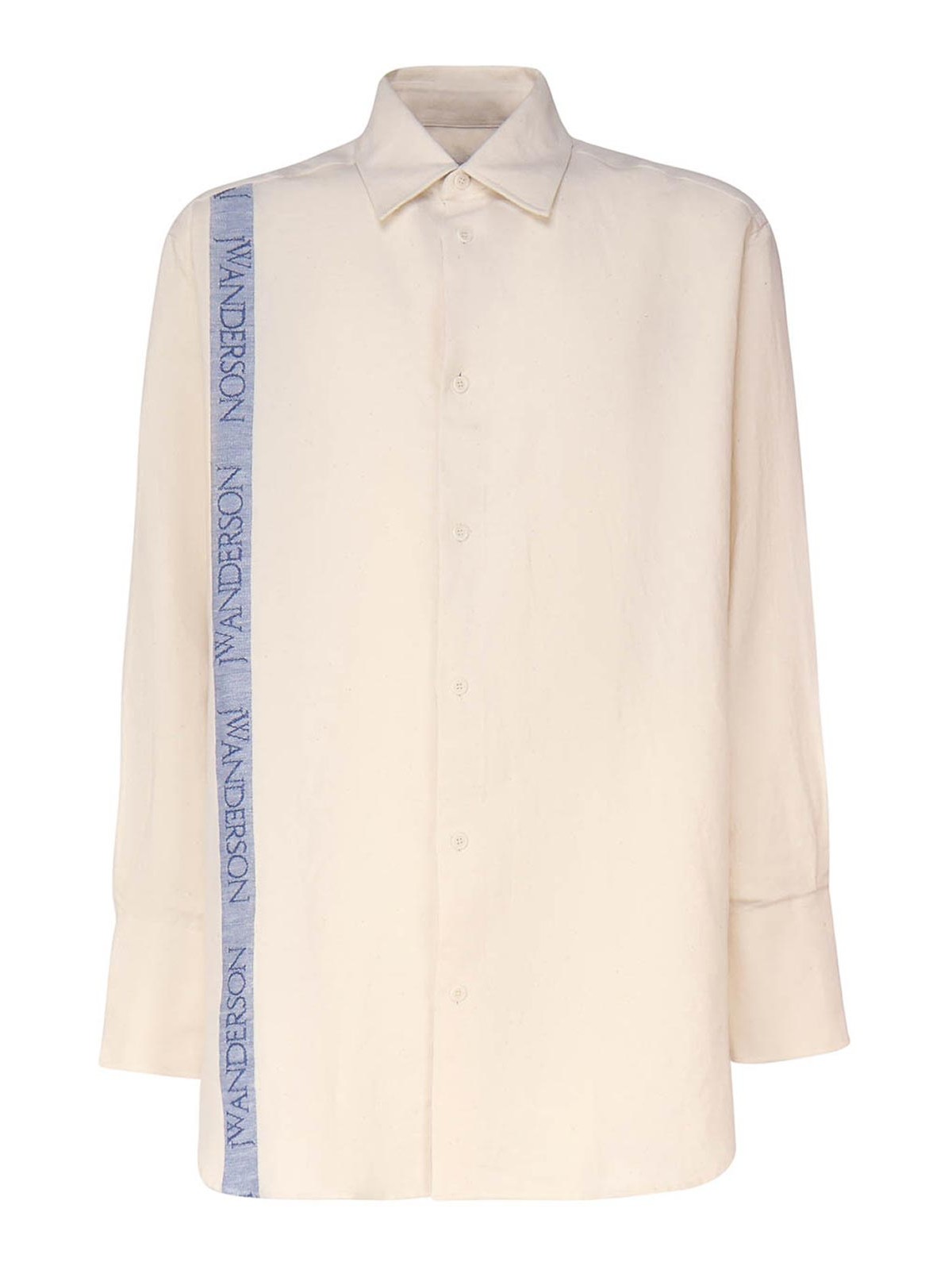 Jw Anderson Shirt With Anchor Embroidery In White
