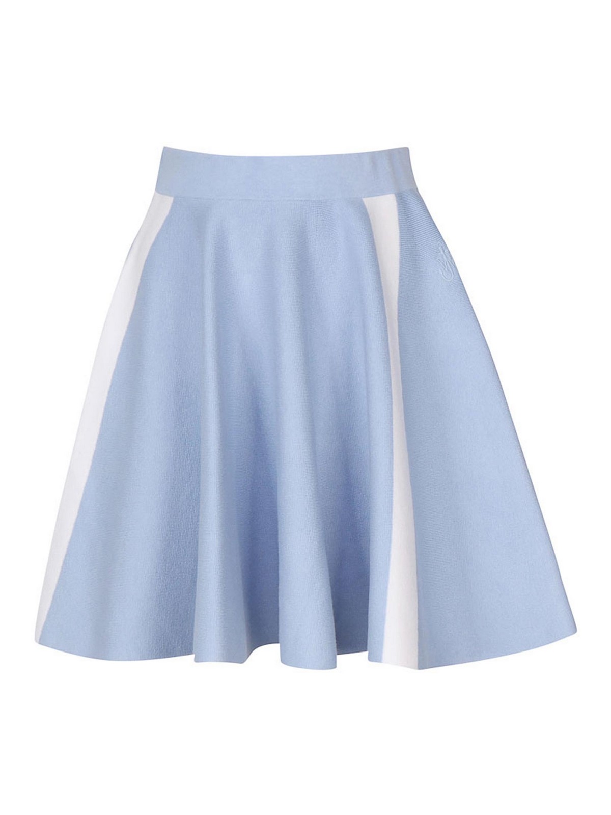 Shop Jw Anderson Flared Mini Skirt With Embroidery In White