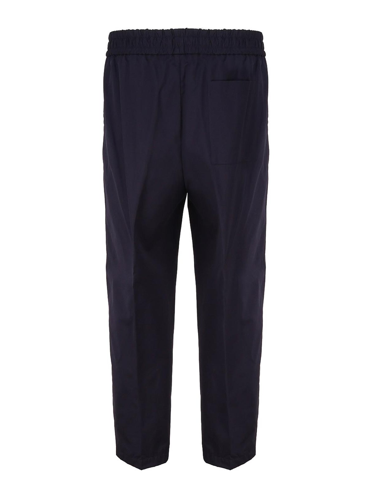 Shop Lardini Trousers With Elasticated Waist In Blue