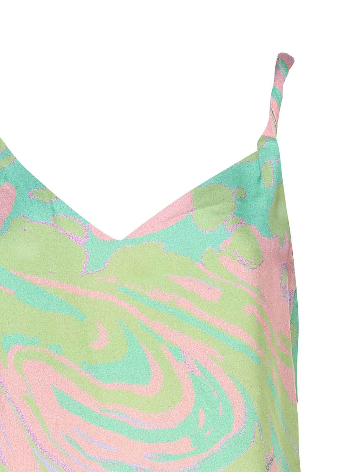 Shop Pinko Splash Print Satin Camisole Top In Nude & Neutrals