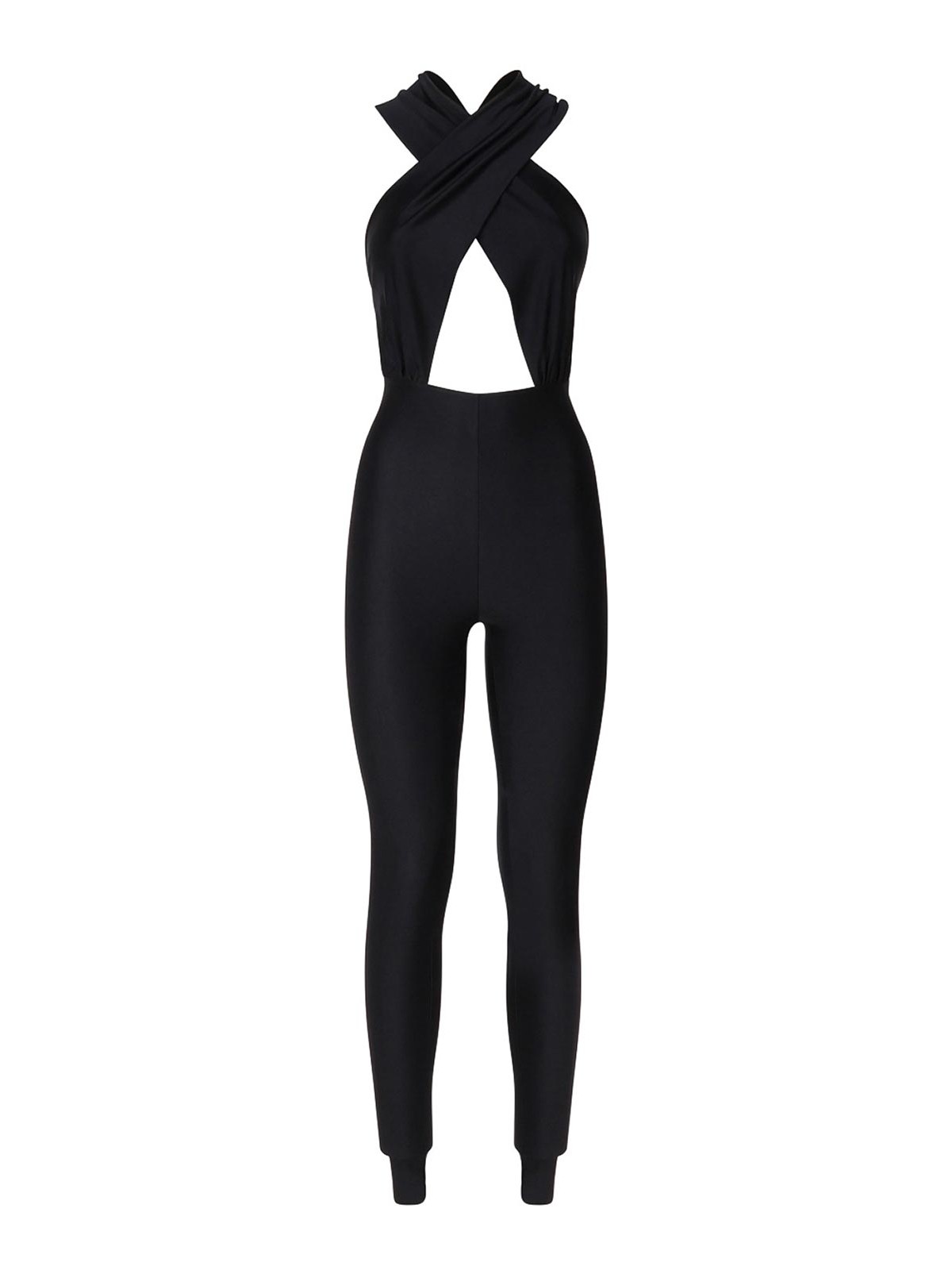 The Andamane One-piece Jumpsuit With Banded Top In Black