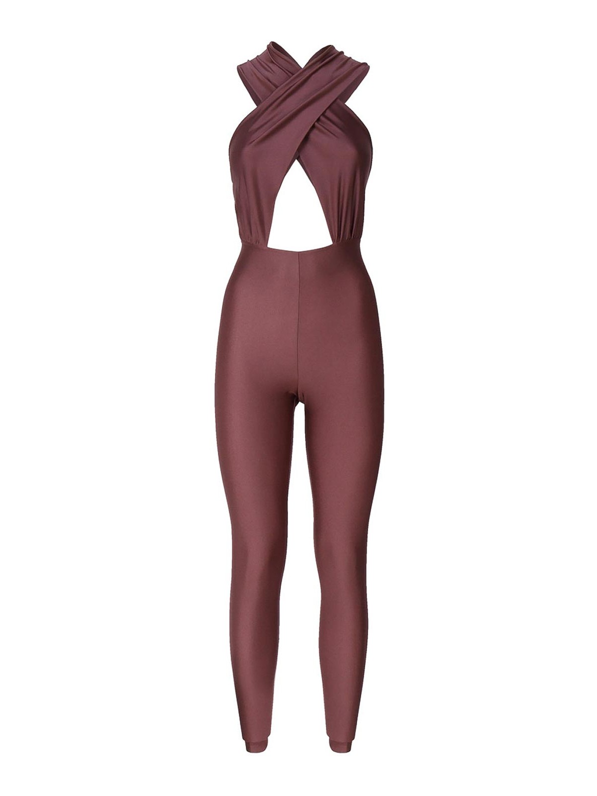 The Andamane One-piece Jumpsuit With Banded Top In Brown