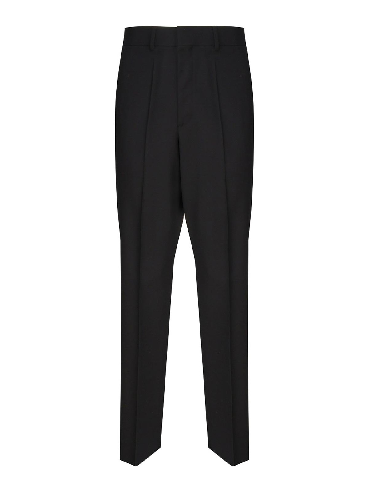 Shop Valentino Mid-rise Tailored Trousers In Black