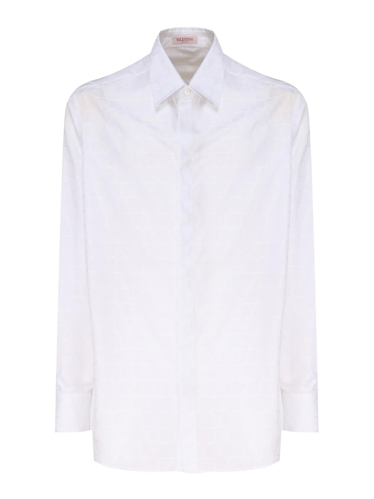 Valentino Vlogo Jacquard Shirt In White