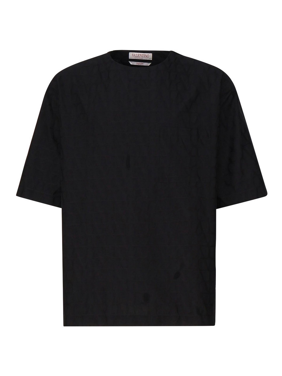 Valentino T-shirt All-over Toile Iconographe Print In Black